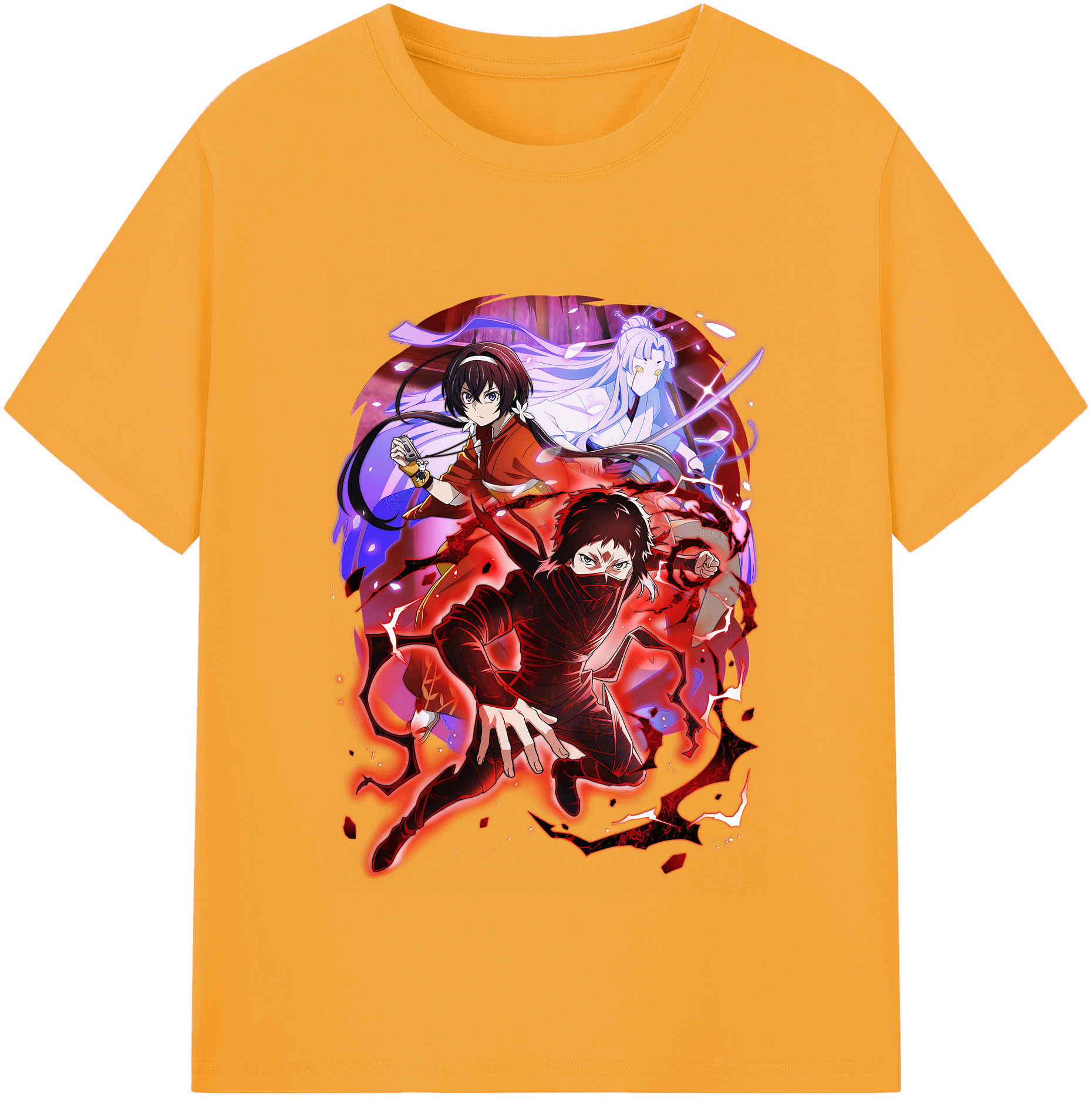 （画像用） 文豪ストレイドッグス Bungo Stray Dogs レディースカジュアルプリントTシャツ（綿100％）
