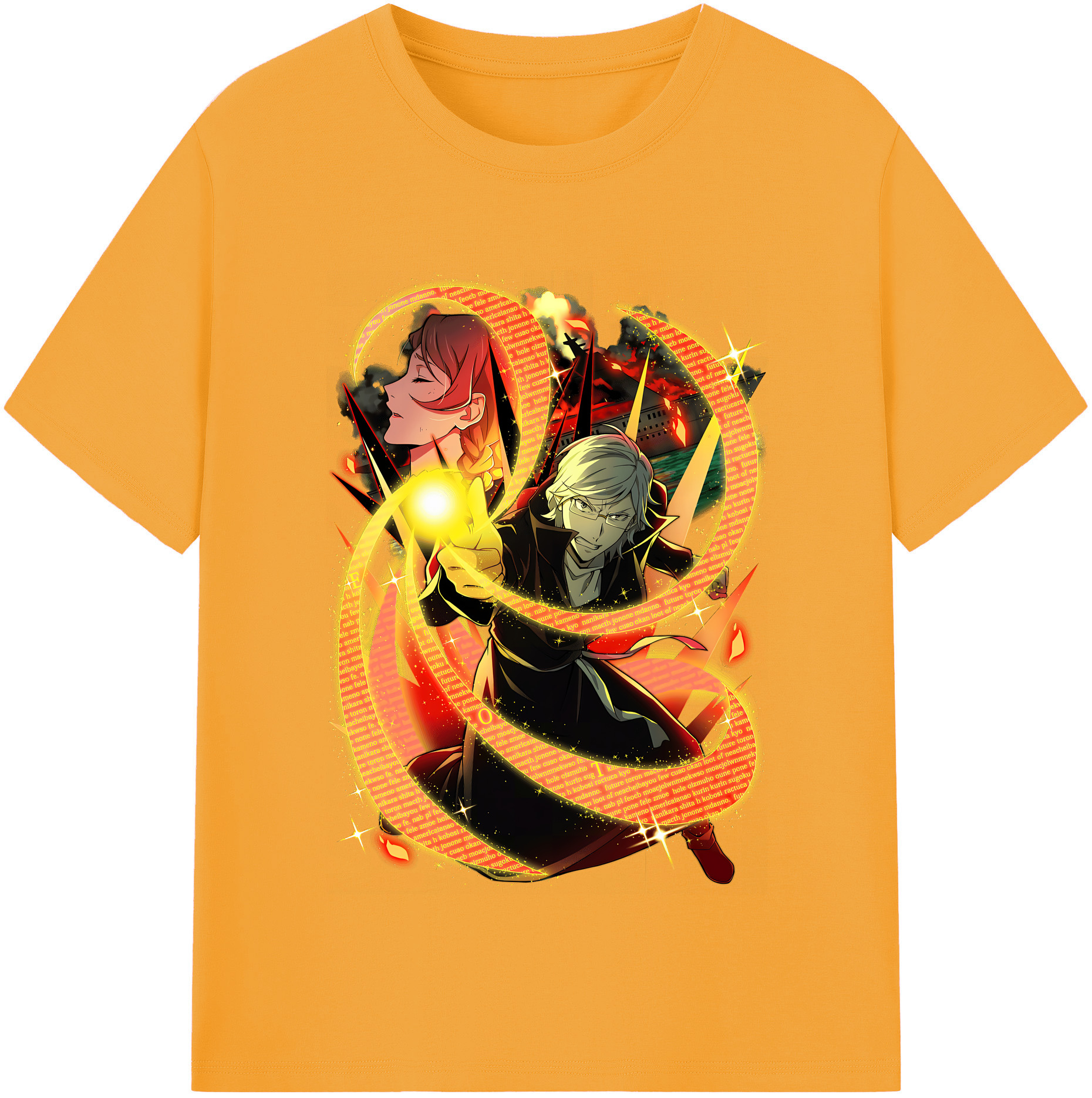 （画像用） 文豪ストレイドッグス Bungo Stray Dogs レディースカジュアルプリントTシャツ（綿100％）