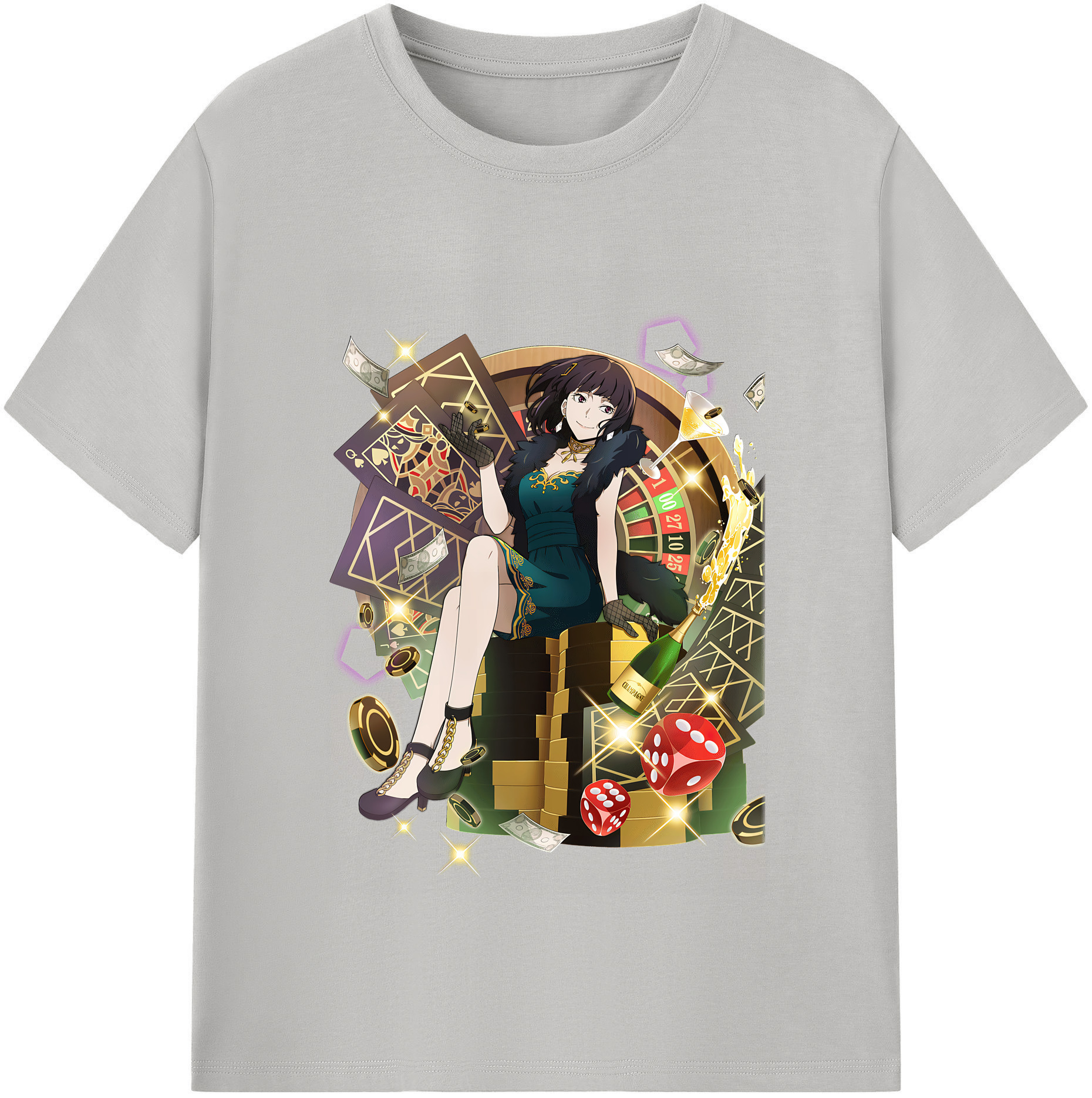（画像用） 文豪ストレイドッグス Bungo Stray Dogs レディースカジュアルプリントTシャツ（綿100％）
