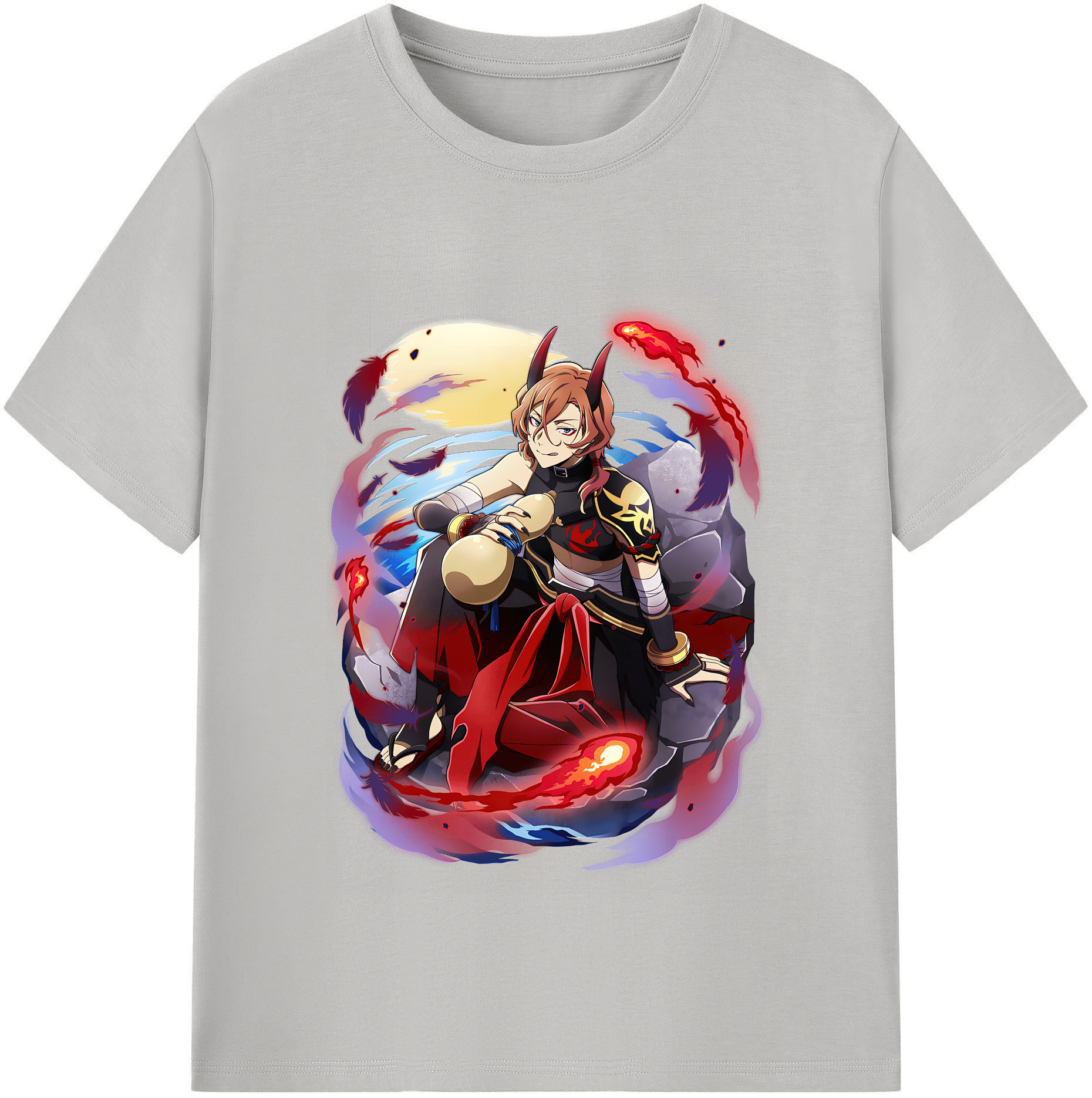 （画像用） 文豪ストレイドッグス Bungo Stray Dogs レディースカジュアルプリントTシャツ（綿100％）