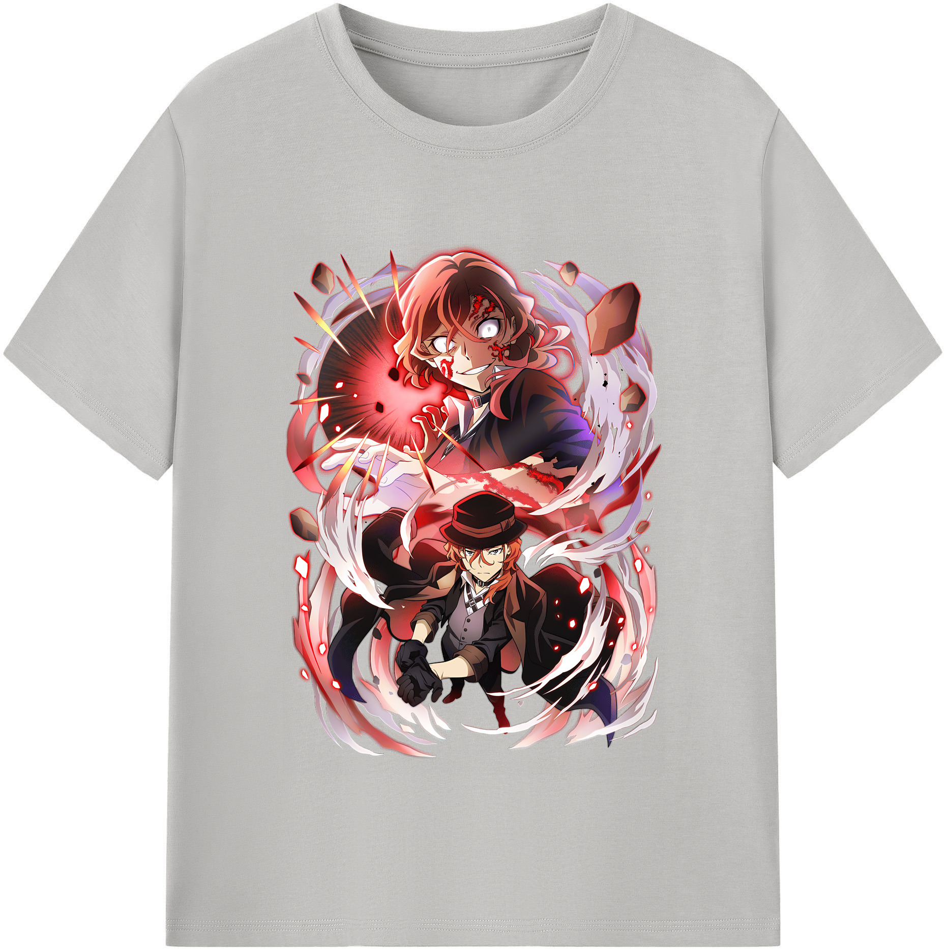 （画像用） 文豪ストレイドッグス Bungo Stray Dogs レディースカジュアルプリントTシャツ（綿100％）
