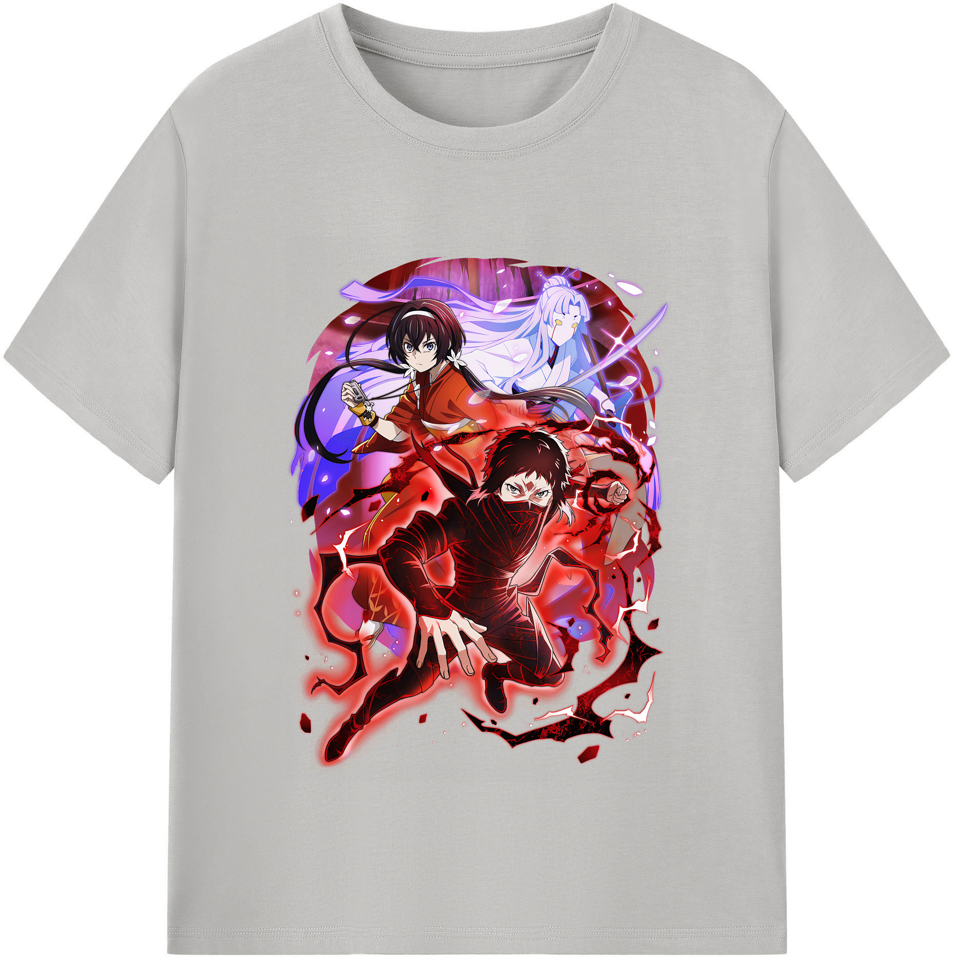 （画像用） 文豪ストレイドッグス Bungo Stray Dogs レディースカジュアルプリントTシャツ（綿100％）