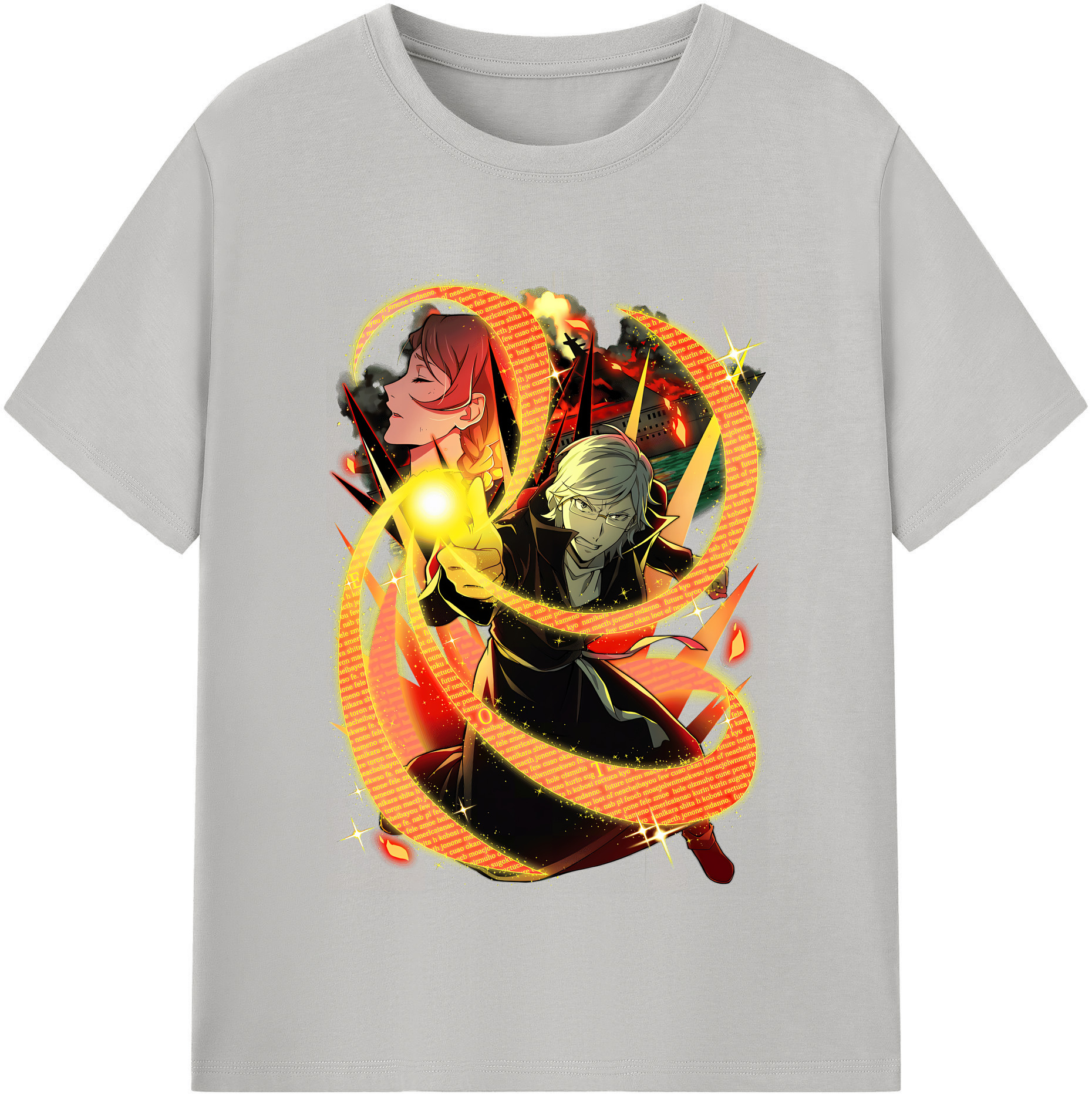 （画像用） 文豪ストレイドッグス Bungo Stray Dogs レディースカジュアルプリントTシャツ（綿100％）