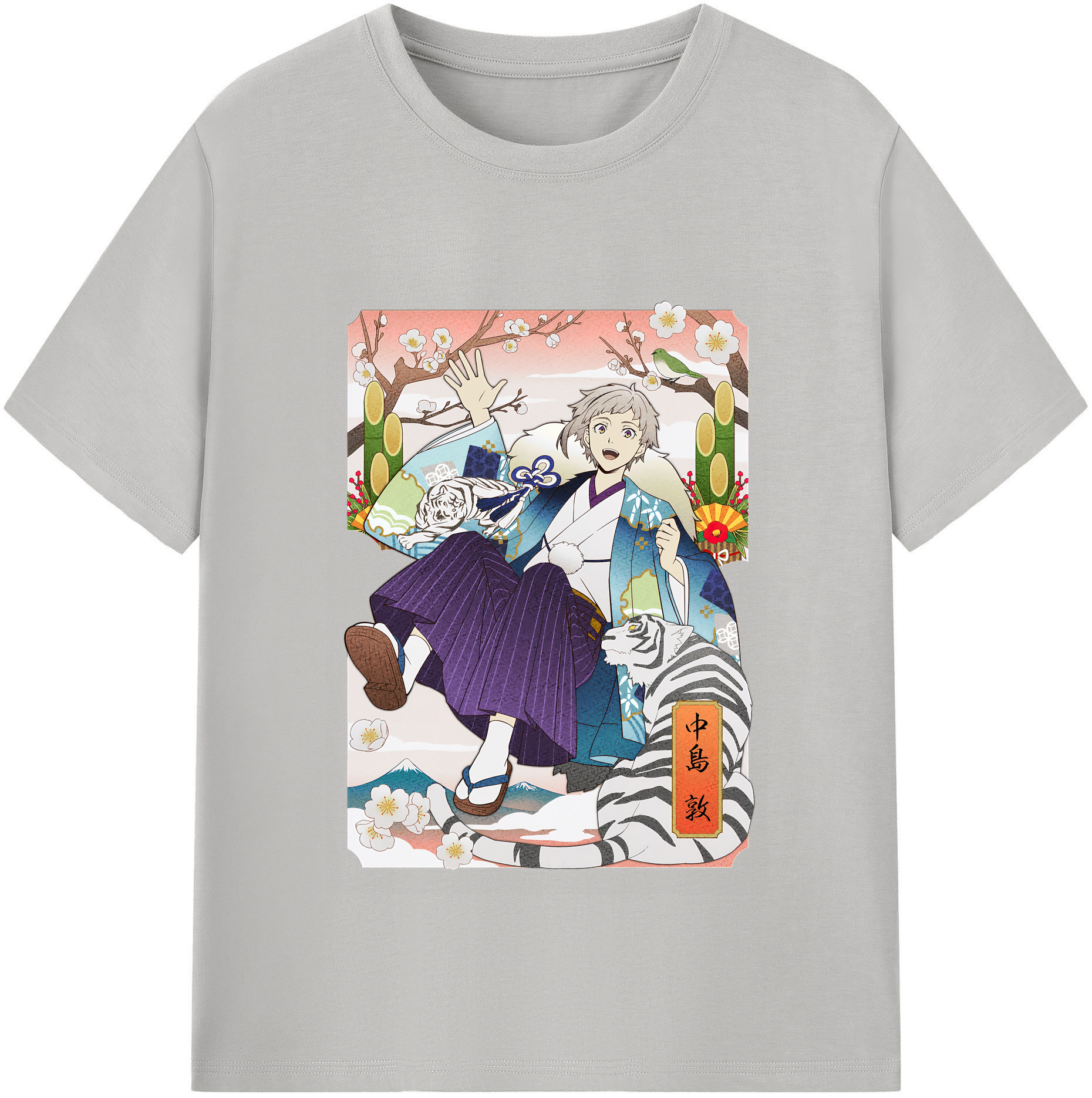 （画像用） 文豪ストレイドッグス Bungo Stray Dogs レディースカジュアルプリントTシャツ（綿100％）