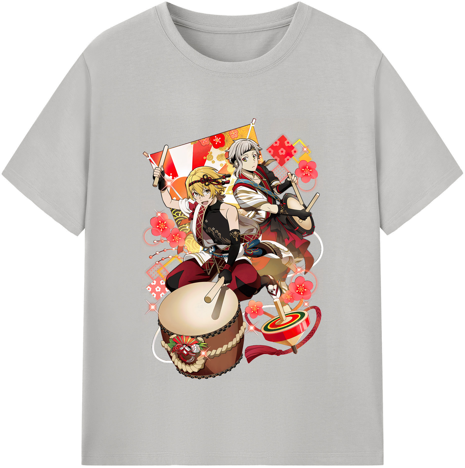 （画像用） 文豪ストレイドッグス Bungo Stray Dogs レディースカジュアルプリントTシャツ（綿100％）