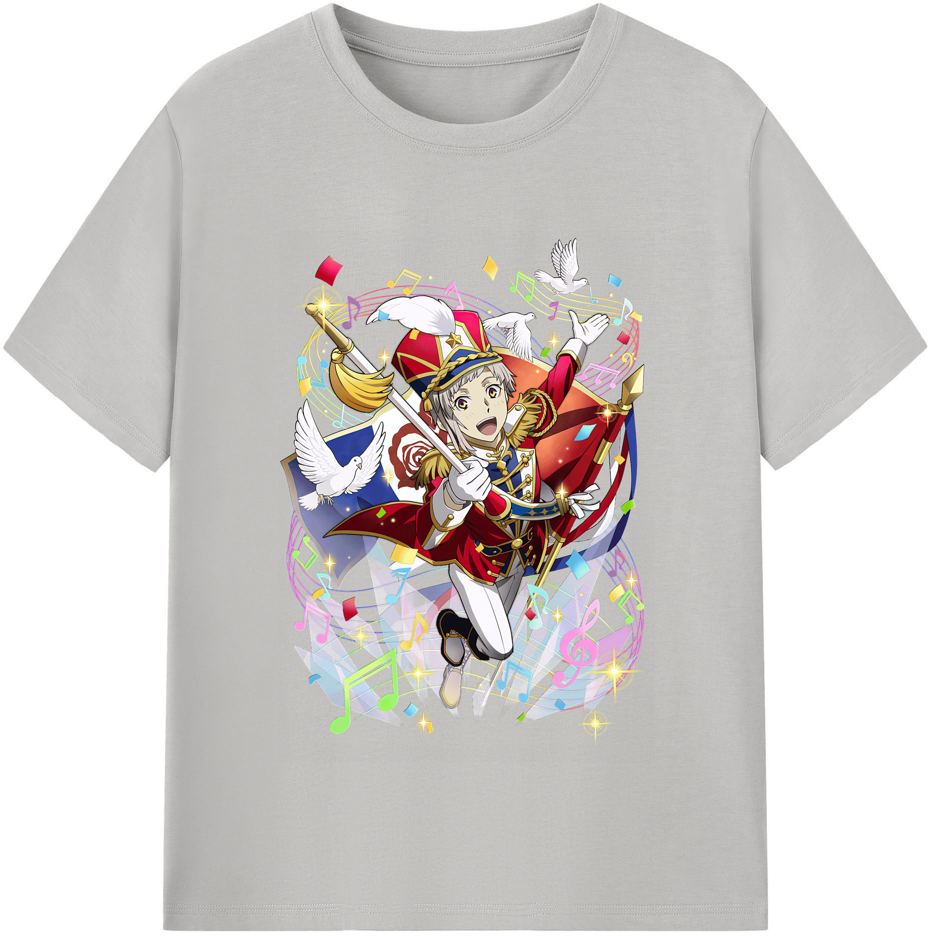 （画像用） 文豪ストレイドッグス Bungo Stray Dogs レディースカジュアルプリントTシャツ（綿100％）