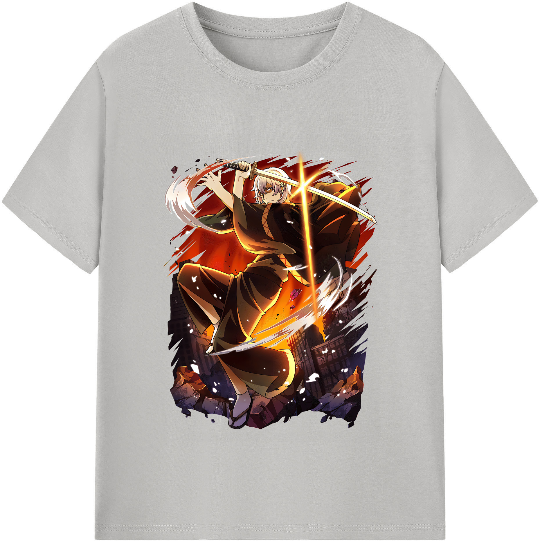（画像用） 文豪ストレイドッグス Bungo Stray Dogs レディースカジュアルプリントTシャツ（綿100％）