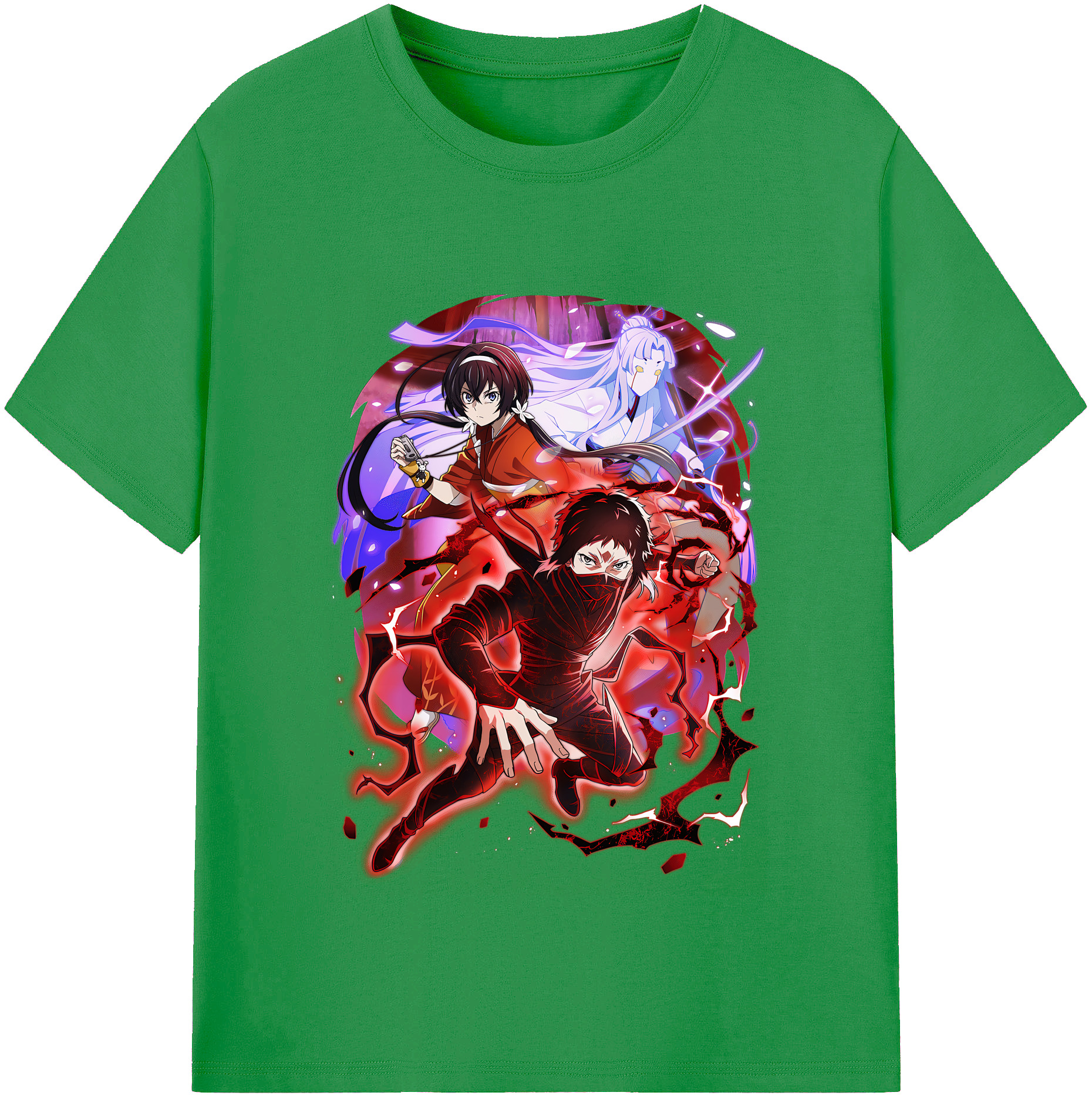 （画像用） 文豪ストレイドッグス Bungo Stray Dogs レディースカジュアルプリントTシャツ（綿100％）