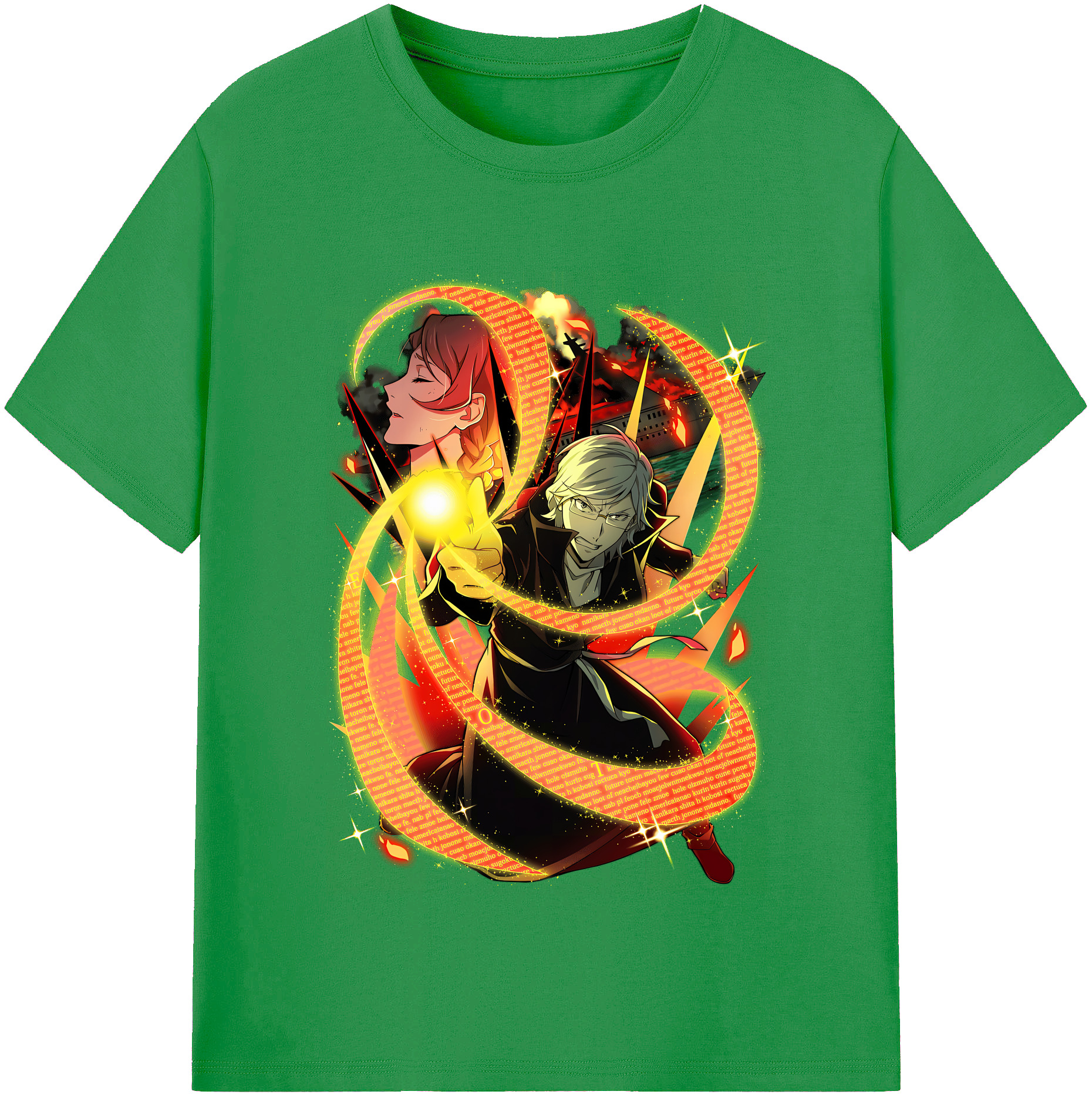 （画像用） 文豪ストレイドッグス Bungo Stray Dogs レディースカジュアルプリントTシャツ（綿100％）