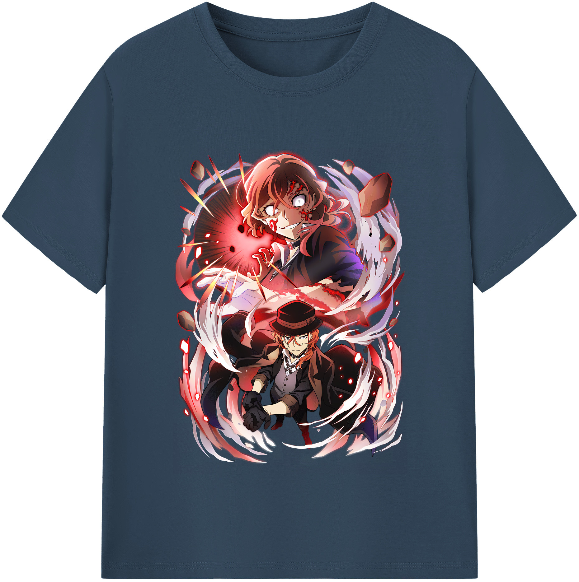（画像用） 文豪ストレイドッグス Bungo Stray Dogs レディースカジュアルプリントTシャツ（綿100％）