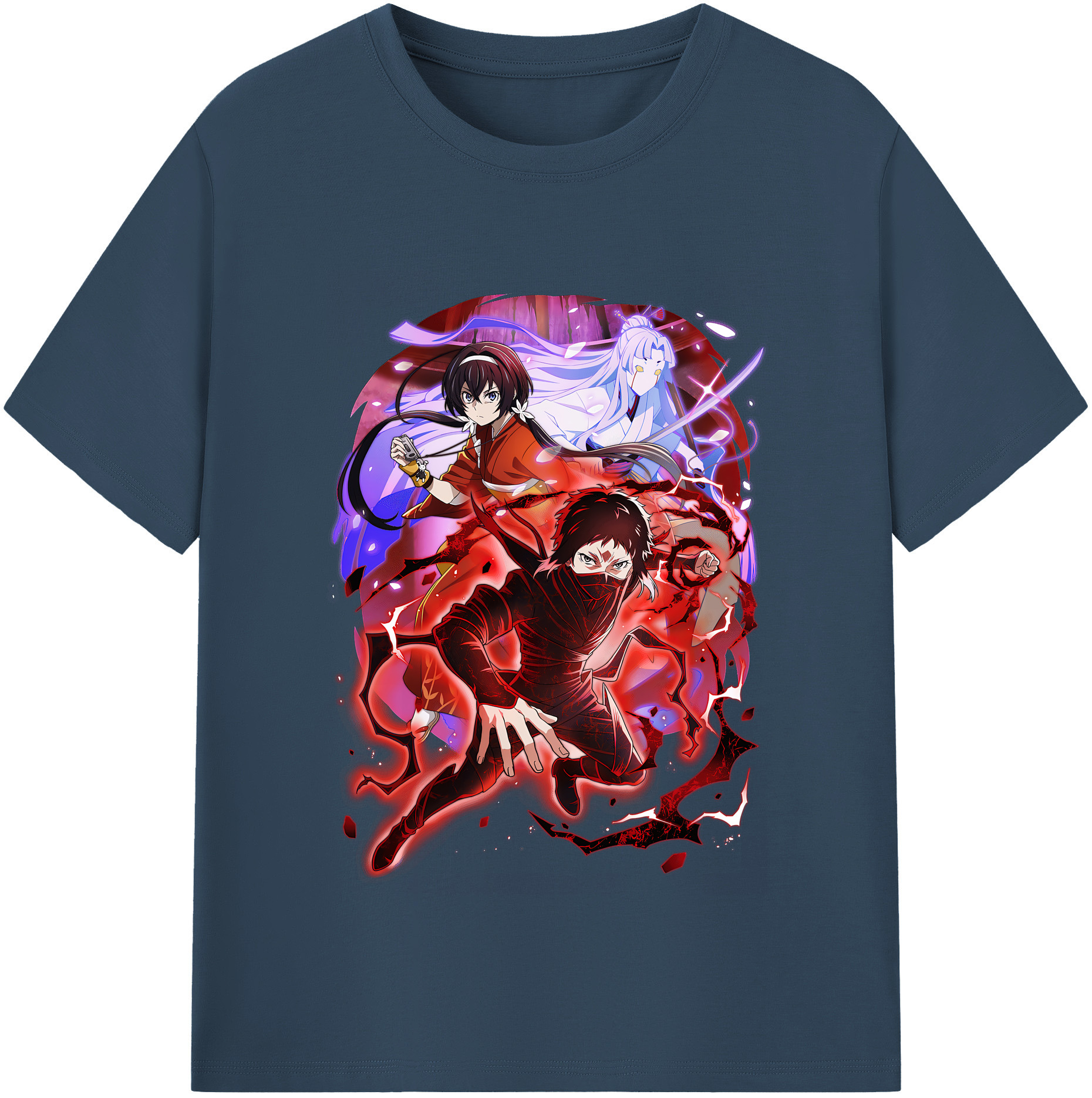 （画像用） 文豪ストレイドッグス Bungo Stray Dogs レディースカジュアルプリントTシャツ（綿100％）