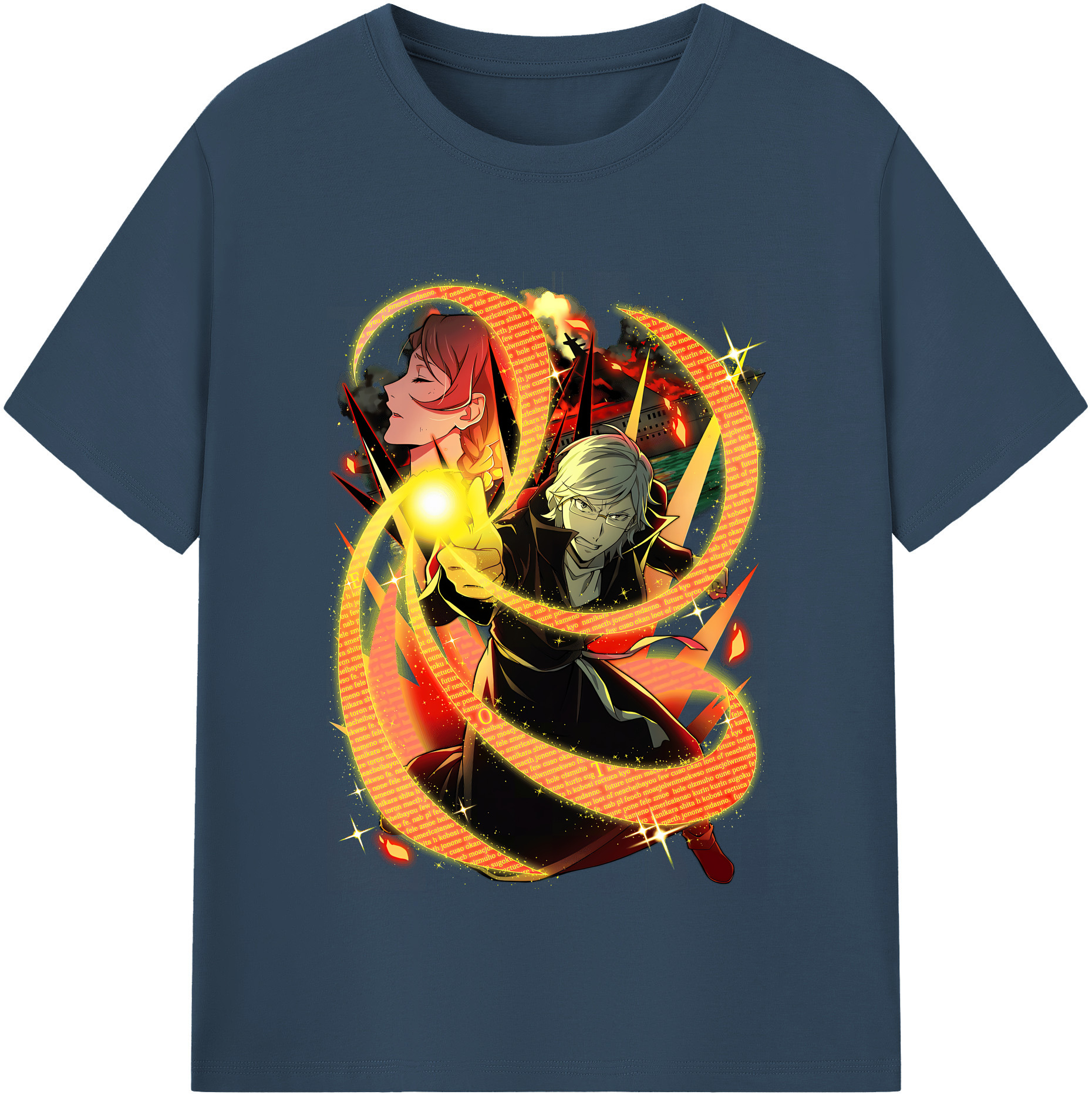 （画像用） 文豪ストレイドッグス Bungo Stray Dogs レディースカジュアルプリントTシャツ（綿100％）