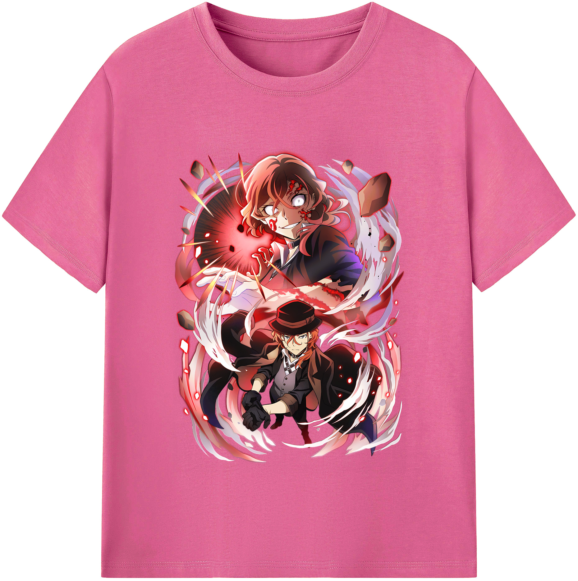 （画像用） 文豪ストレイドッグス Bungo Stray Dogs レディースカジュアルプリントTシャツ（綿100％）