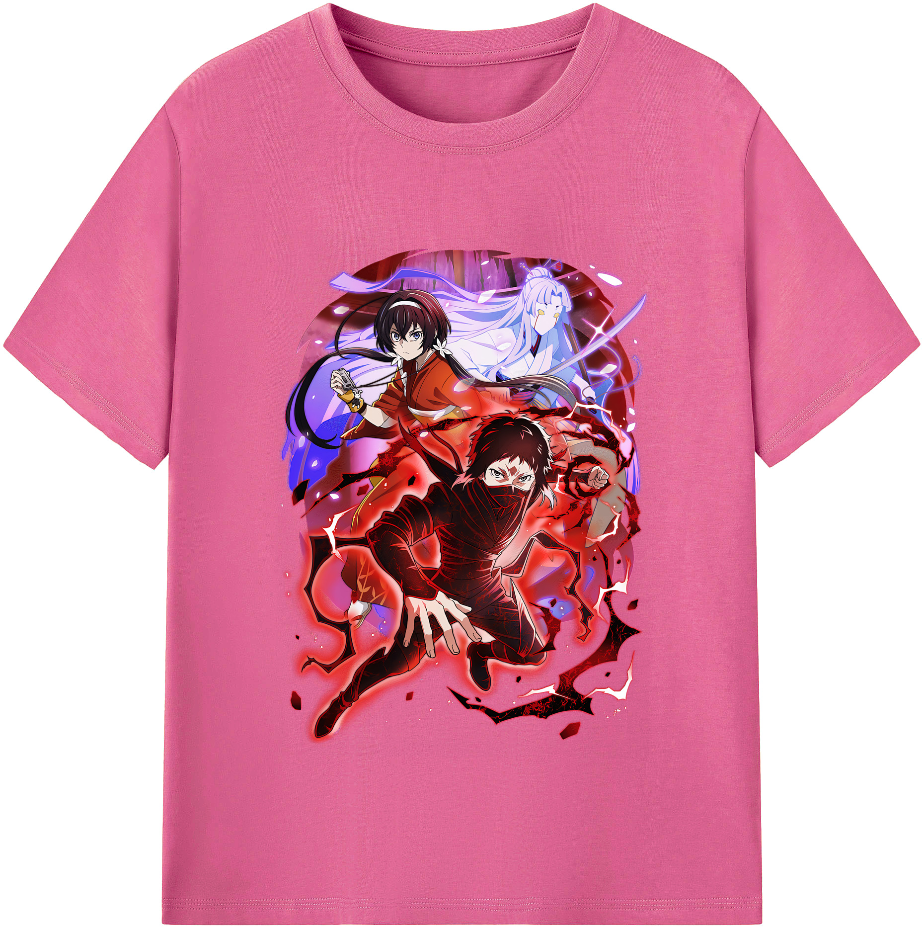 （画像用） 文豪ストレイドッグス Bungo Stray Dogs レディースカジュアルプリントTシャツ（綿100％）