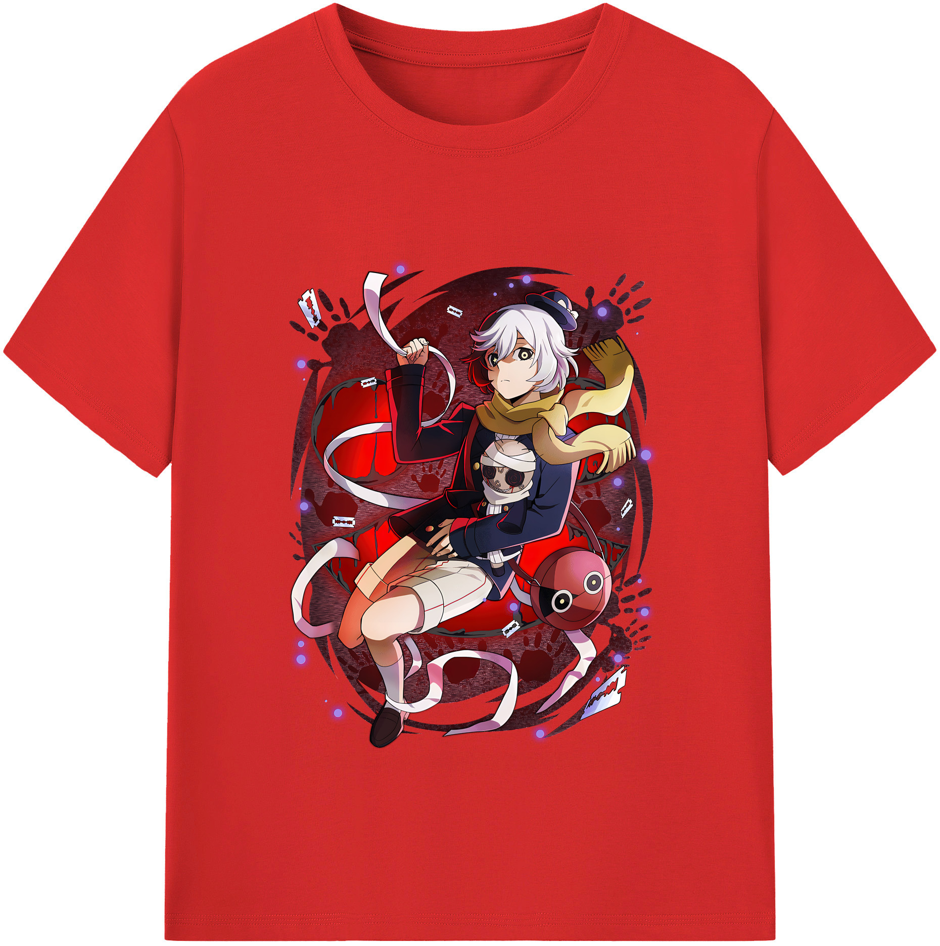 （画像用） 文豪ストレイドッグス Bungo Stray Dogs レディースカジュアルプリントTシャツ（綿100％）