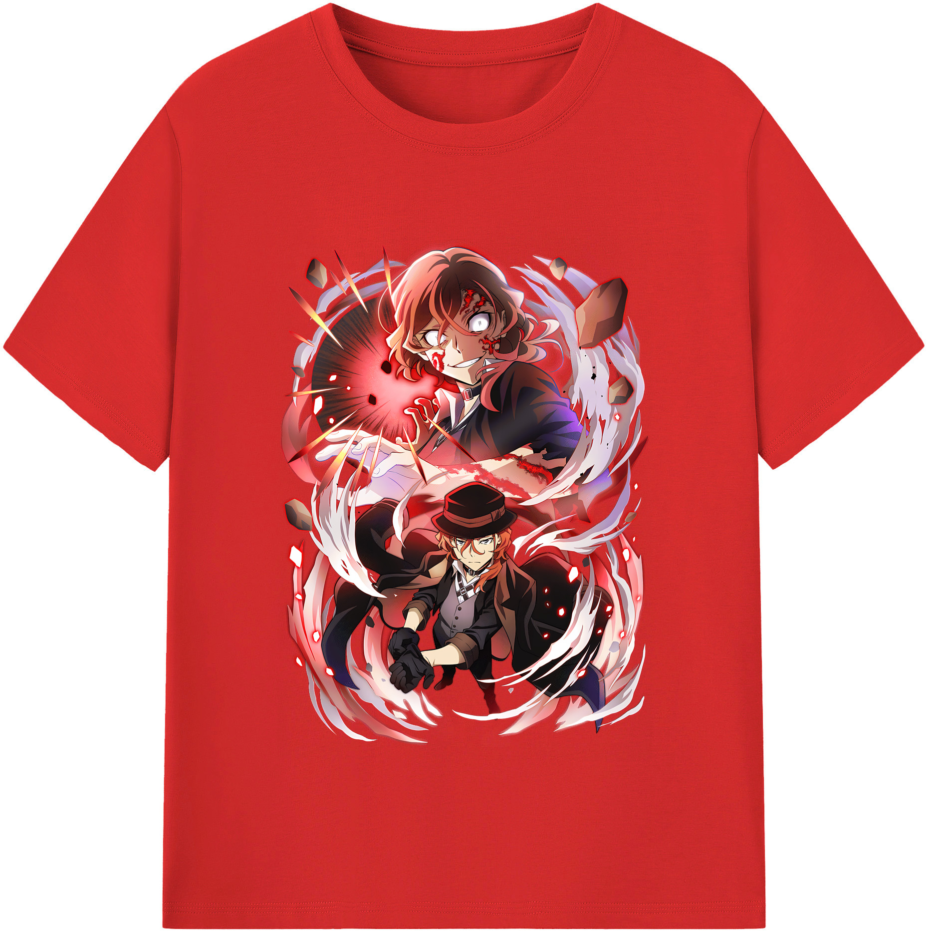 （画像用） 文豪ストレイドッグス Bungo Stray Dogs レディースカジュアルプリントTシャツ（綿100％）