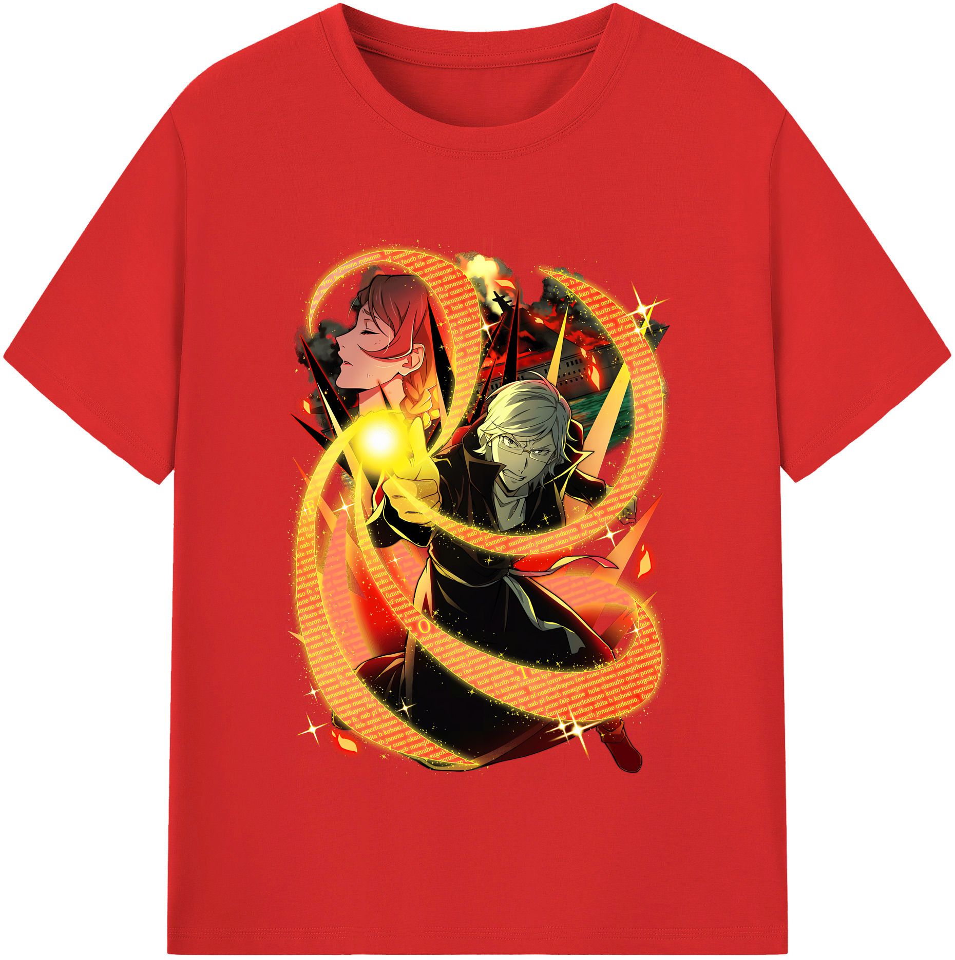 （画像用） 文豪ストレイドッグス Bungo Stray Dogs レディースカジュアルプリントTシャツ（綿100％）