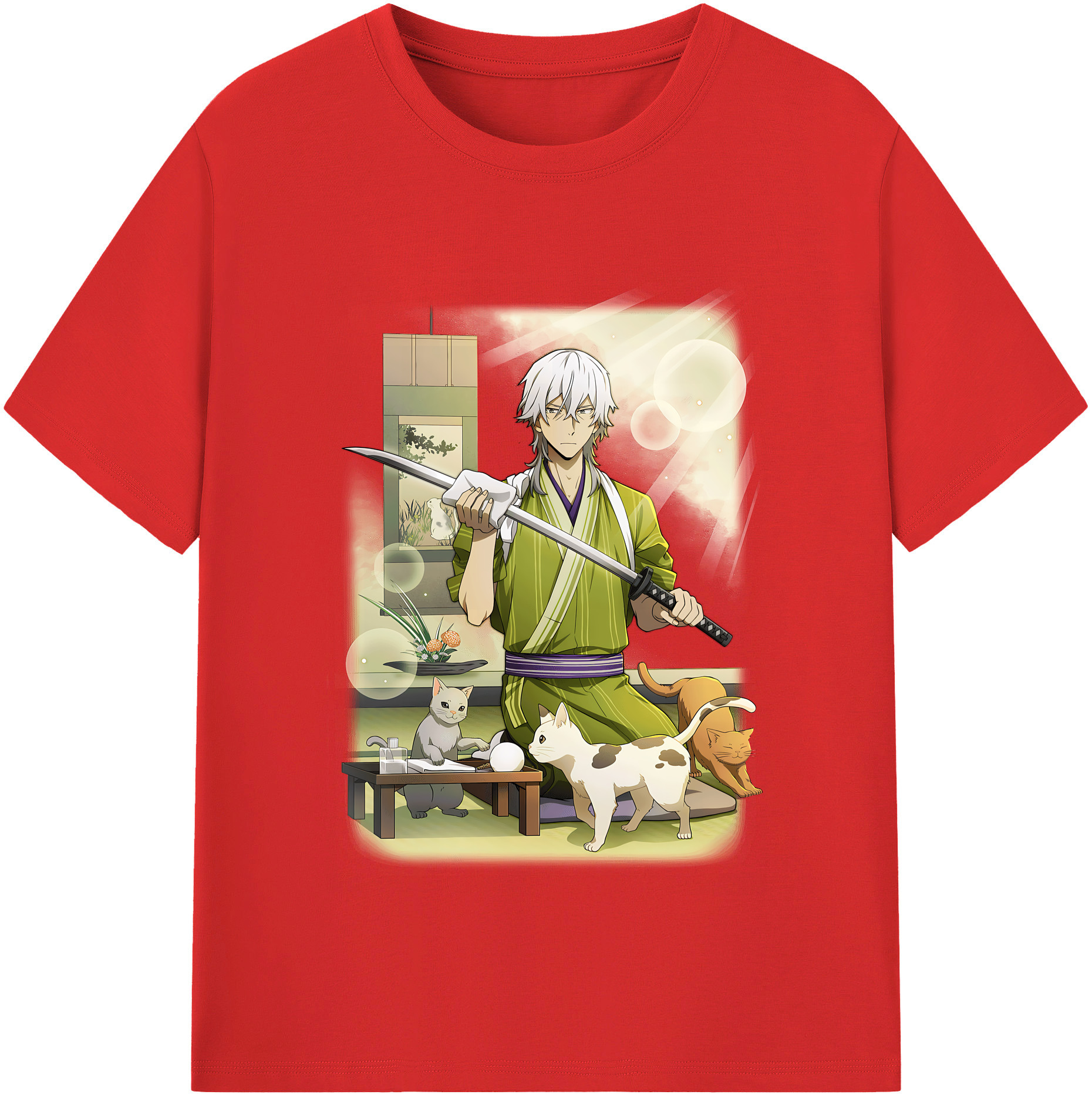 （画像用） 文豪ストレイドッグス Bungo Stray Dogs レディースカジュアルプリントTシャツ（綿100％）