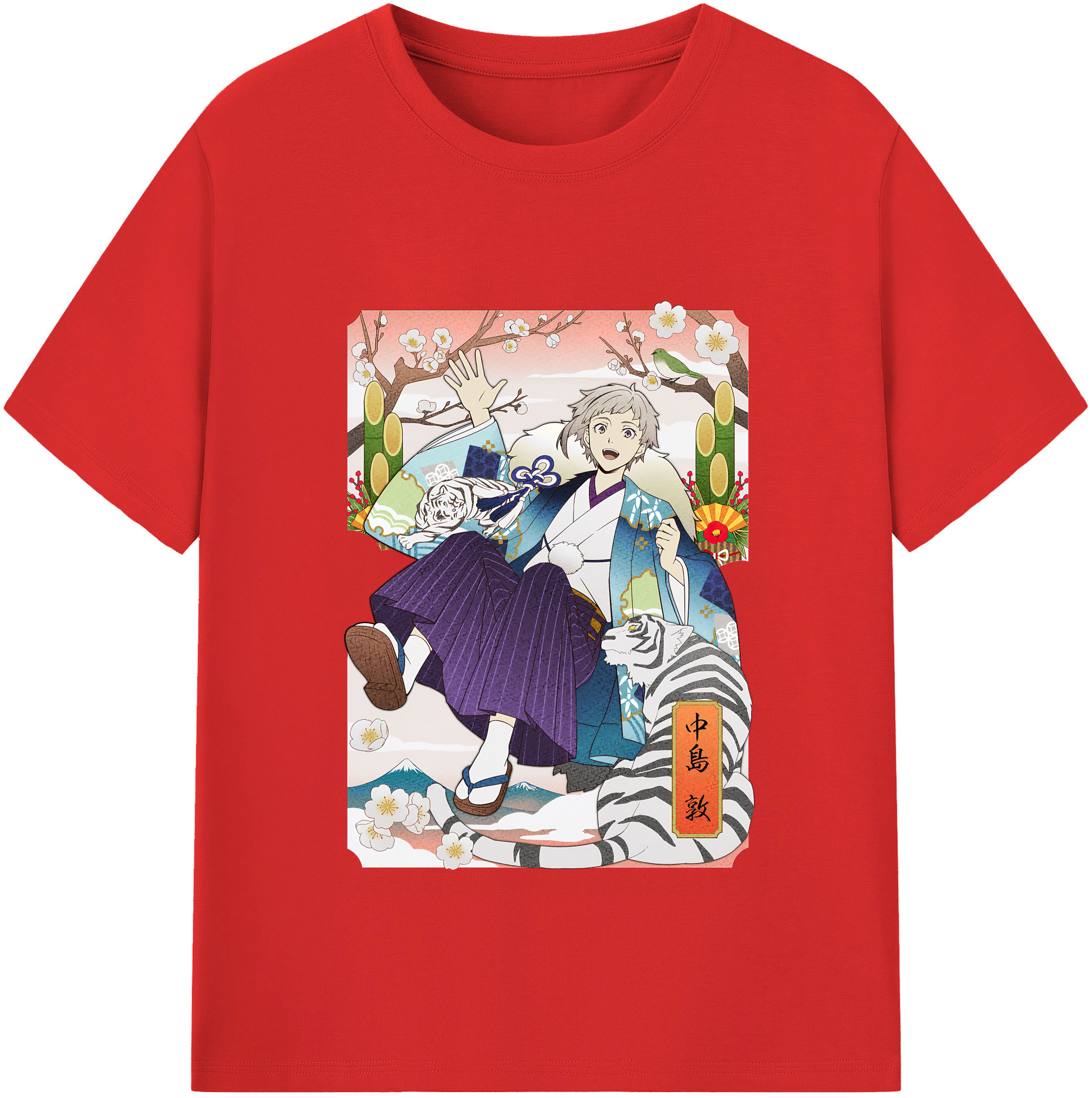 （画像用） 文豪ストレイドッグス Bungo Stray Dogs レディースカジュアルプリントTシャツ（綿100％）