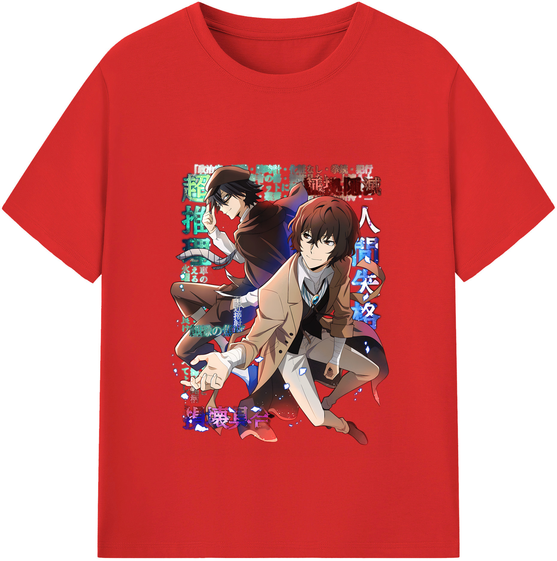 （画像用） 文豪ストレイドッグス Bungo Stray Dogs レディースカジュアルプリントTシャツ（綿100％）