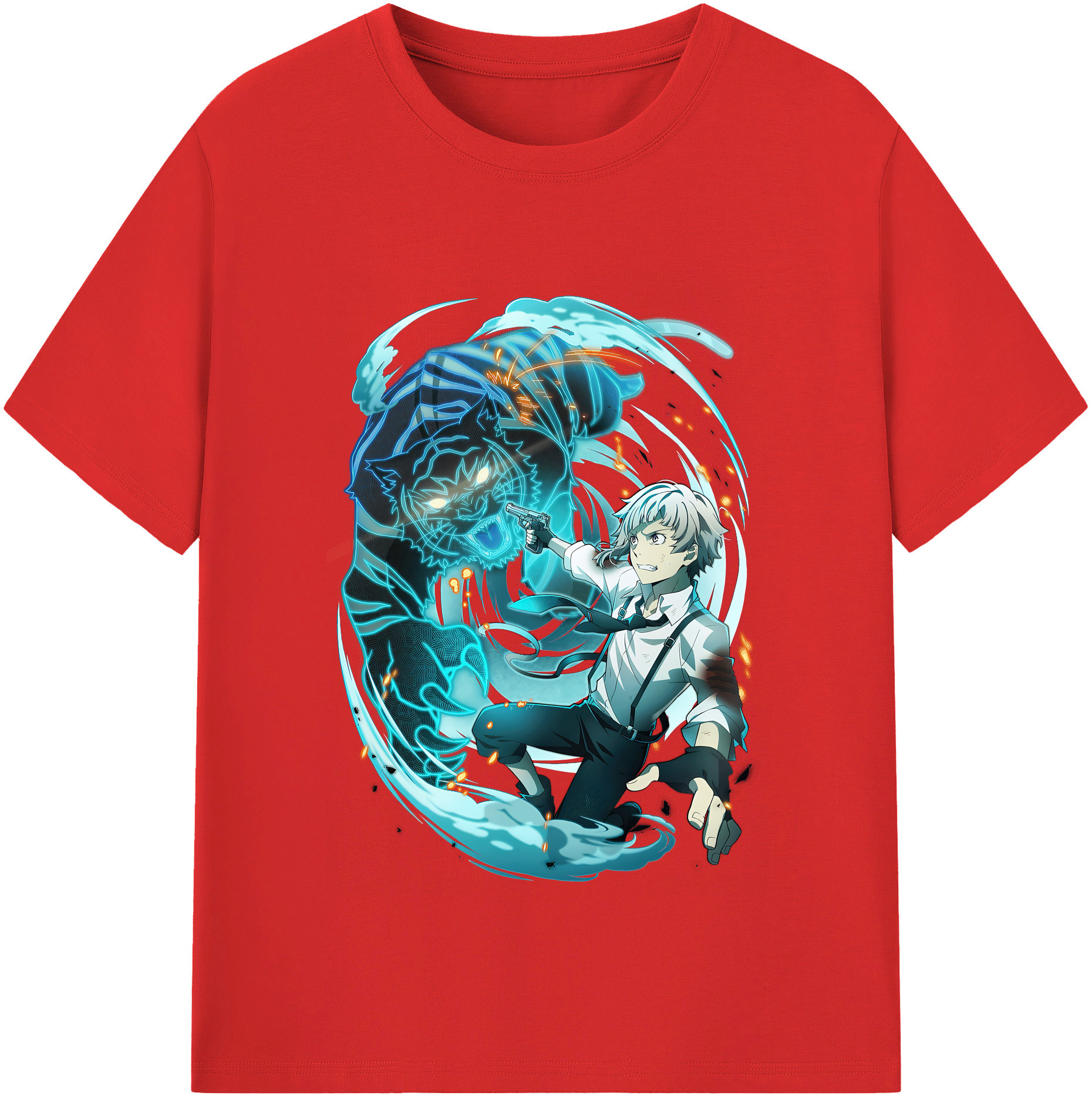 （画像用） 文豪ストレイドッグス Bungo Stray Dogs レディースカジュアルプリントTシャツ（綿100％）