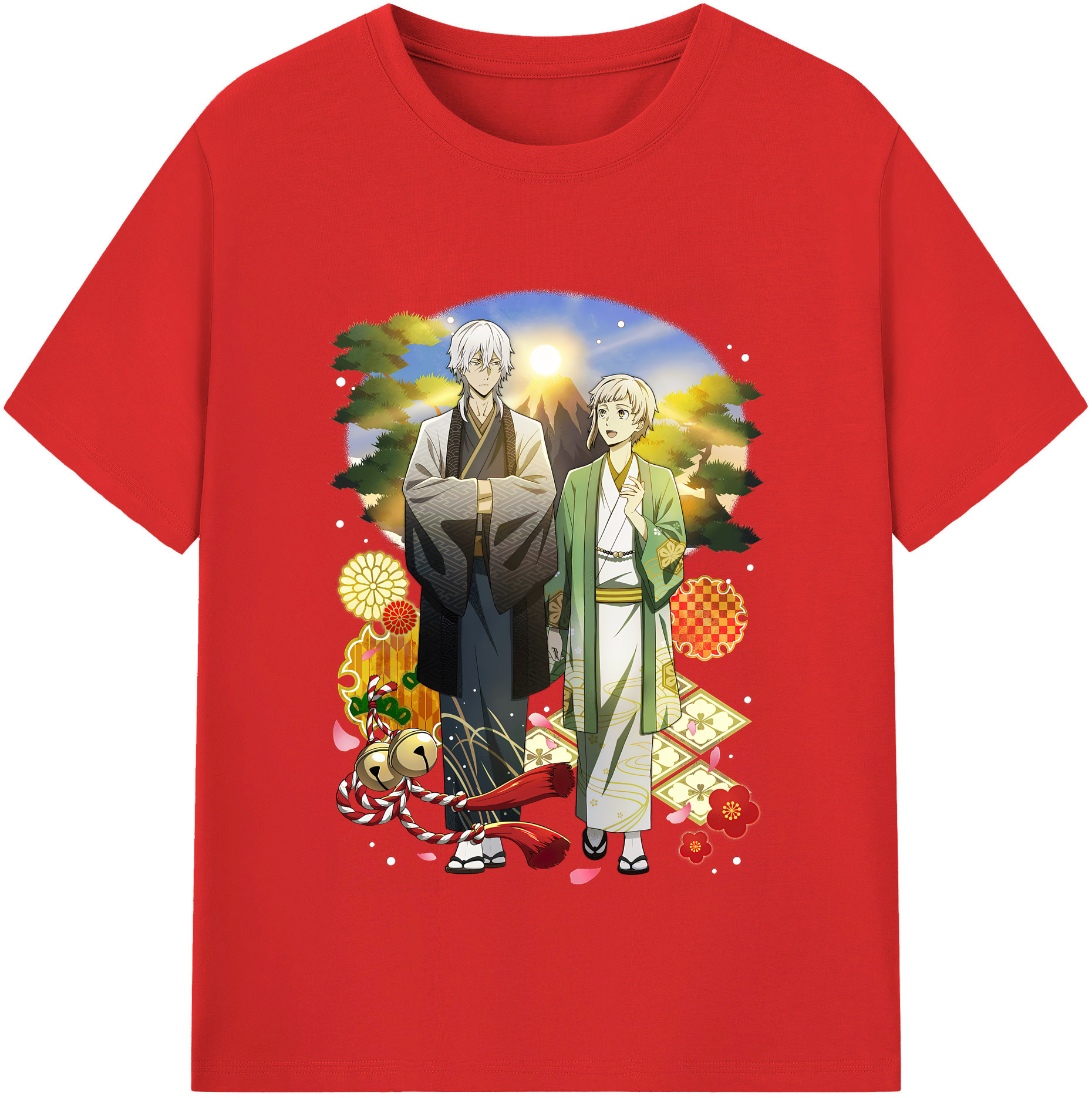 （画像用） 文豪ストレイドッグス Bungo Stray Dogs レディースカジュアルプリントTシャツ（綿100％）