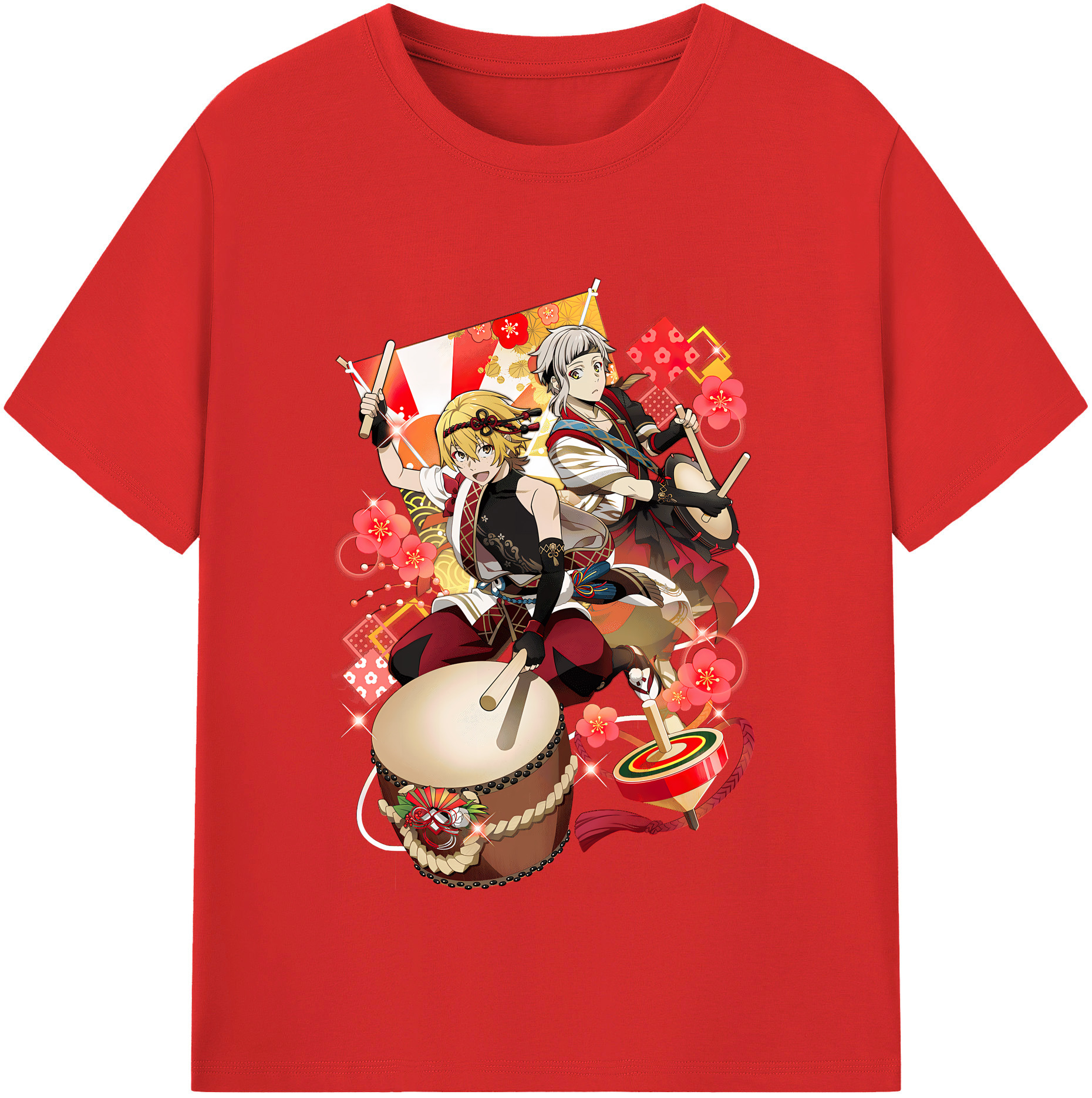 （画像用） 文豪ストレイドッグス Bungo Stray Dogs レディースカジュアルプリントTシャツ（綿100％）