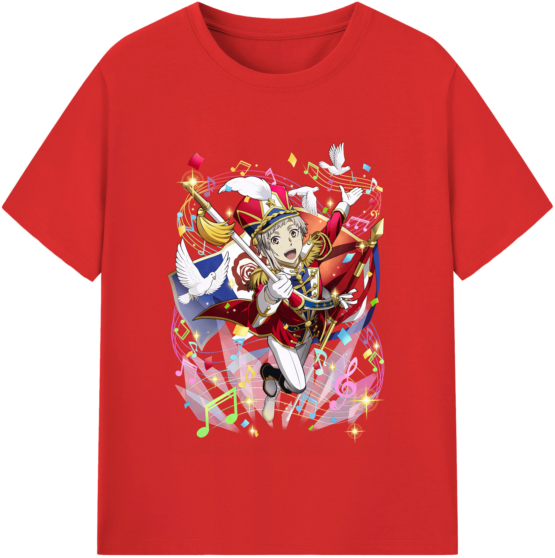 （画像用） 文豪ストレイドッグス Bungo Stray Dogs レディースカジュアルプリントTシャツ（綿100％）