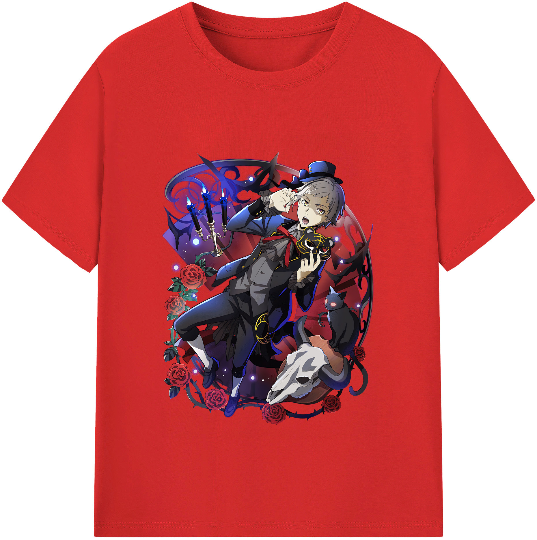 （画像用） 文豪ストレイドッグス Bungo Stray Dogs レディースカジュアルプリントTシャツ（綿100％）