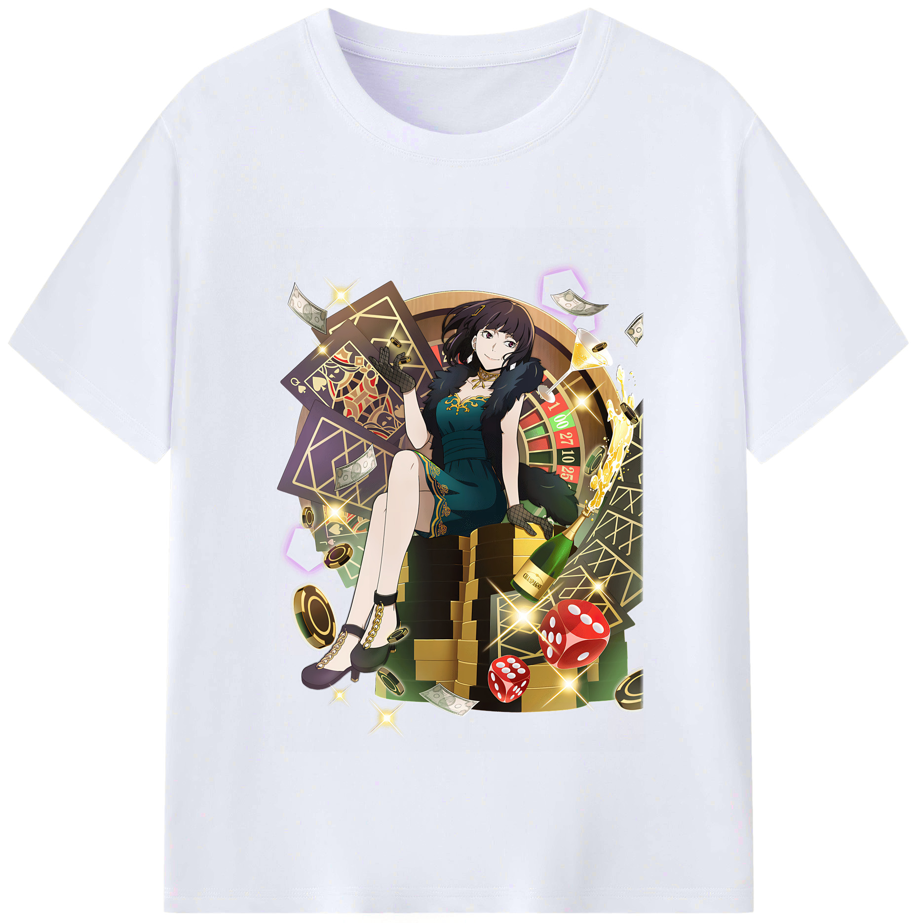 （画像用） 文豪ストレイドッグス Bungo Stray Dogs レディースカジュアルプリントTシャツ（綿100％）