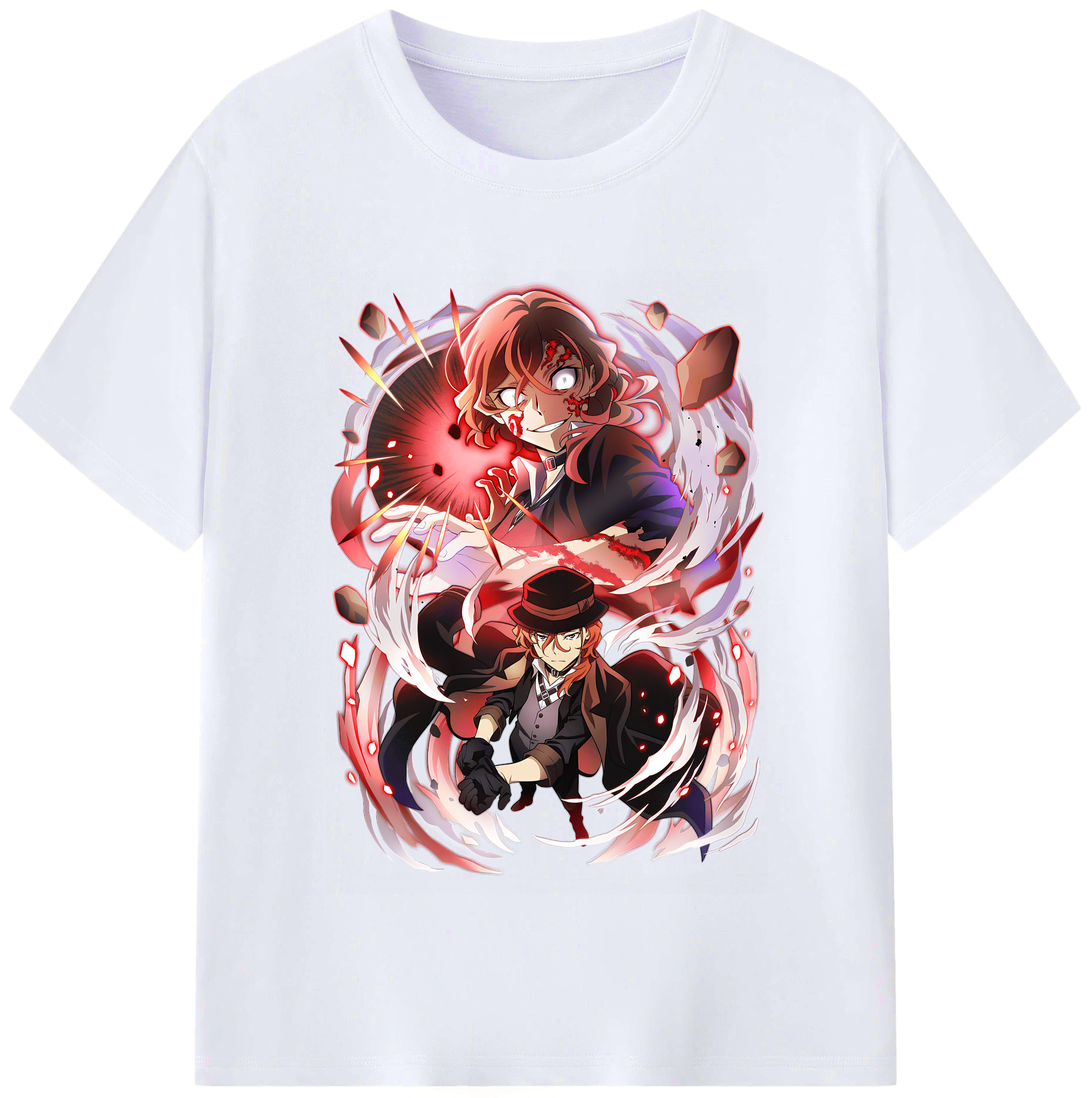 （画像用） 文豪ストレイドッグス Bungo Stray Dogs レディースカジュアルプリントTシャツ（綿100％）