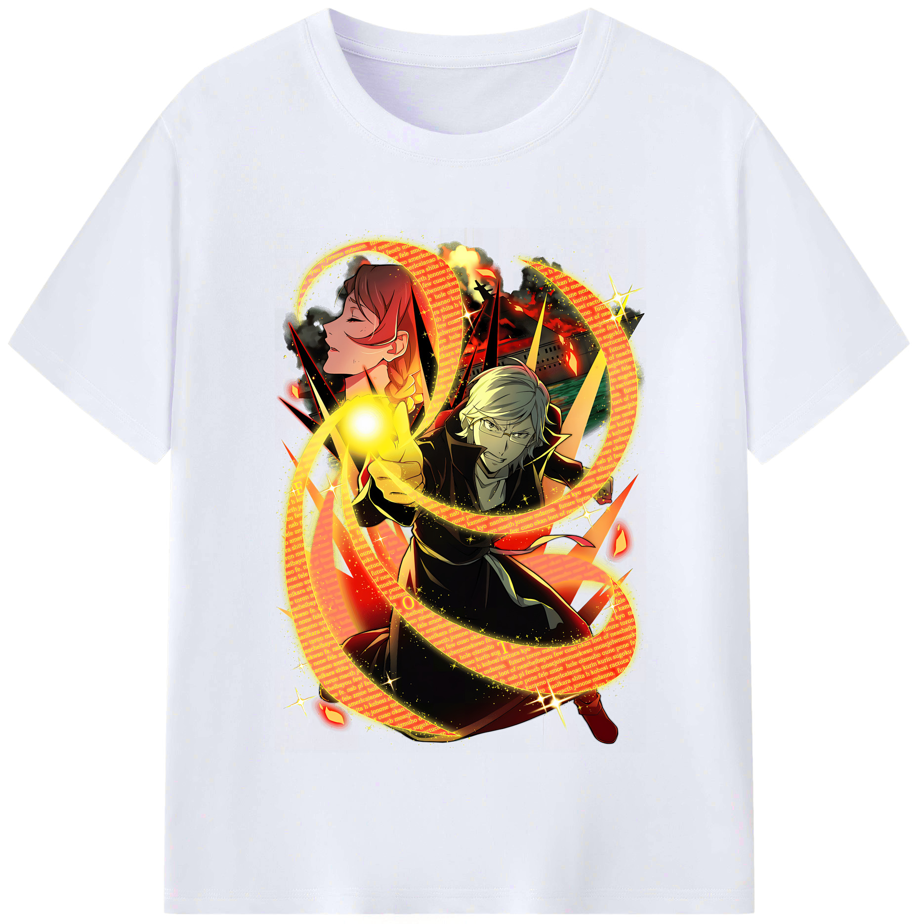 （画像用） 文豪ストレイドッグス Bungo Stray Dogs レディースカジュアルプリントTシャツ（綿100％）