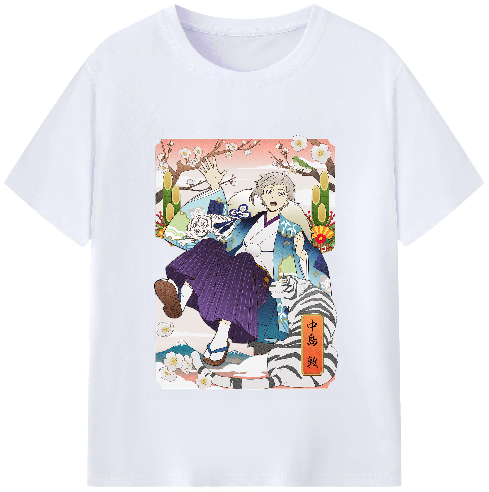 （画像用） 文豪ストレイドッグス Bungo Stray Dogs レディースカジュアルプリントTシャツ（綿100％）