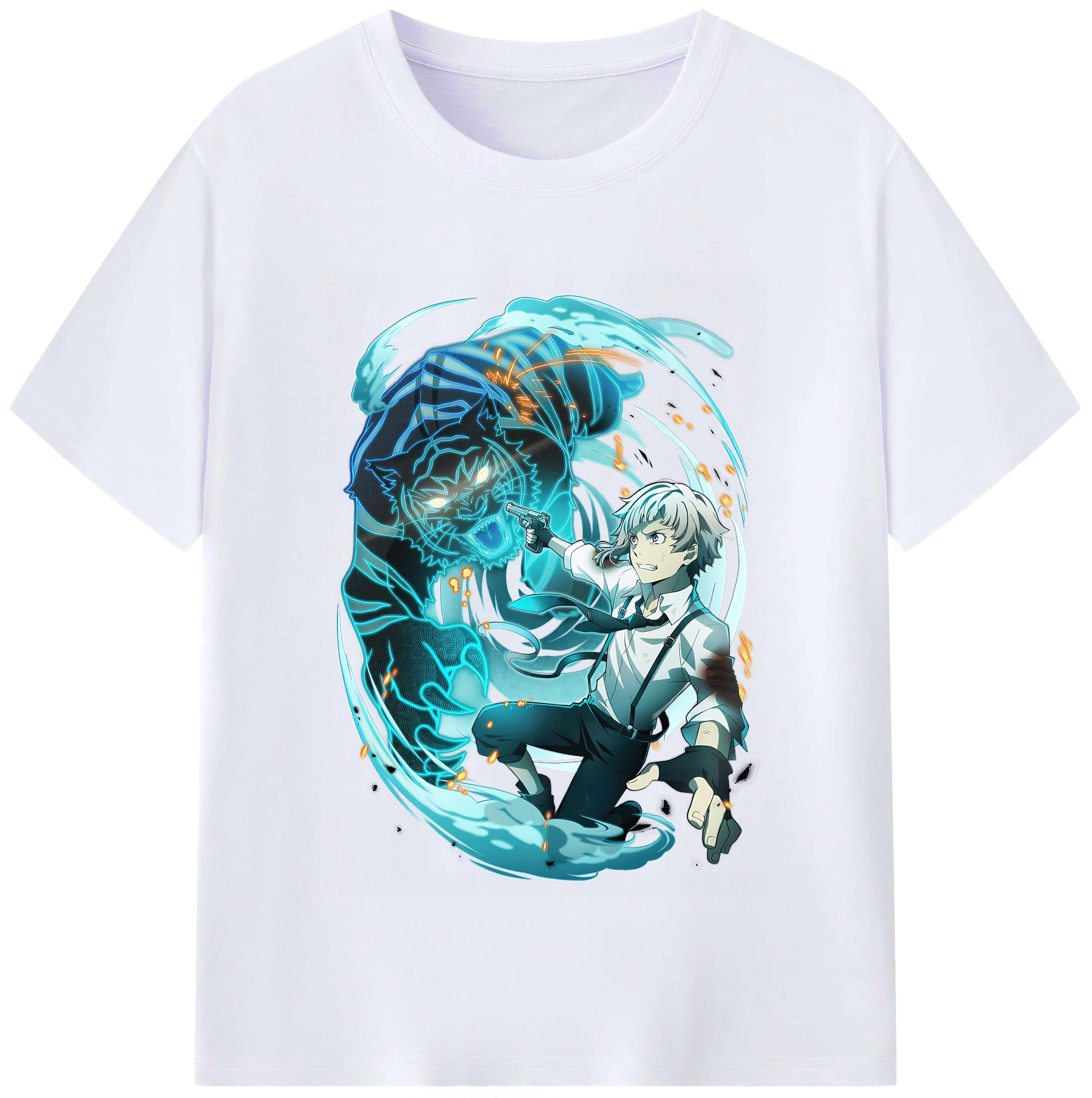 （画像用） 文豪ストレイドッグス Bungo Stray Dogs レディースカジュアルプリントTシャツ（綿100％）