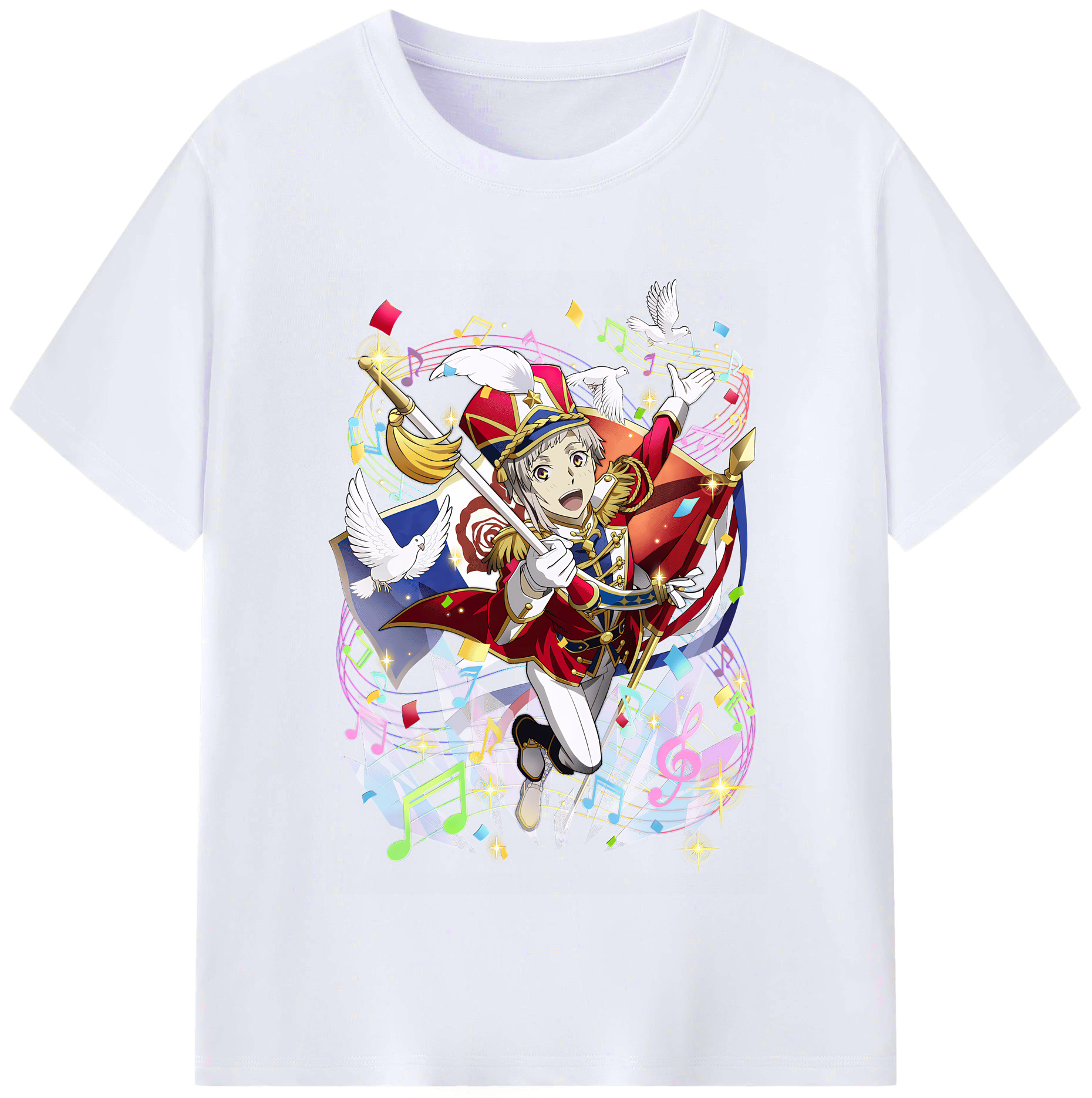 （画像用） 文豪ストレイドッグス Bungo Stray Dogs レディースカジュアルプリントTシャツ（綿100％）