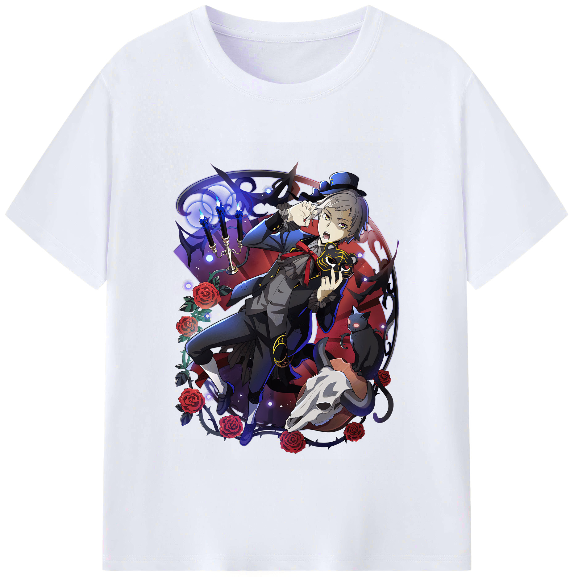 （画像用） 文豪ストレイドッグス Bungo Stray Dogs レディースカジュアルプリントTシャツ（綿100％）