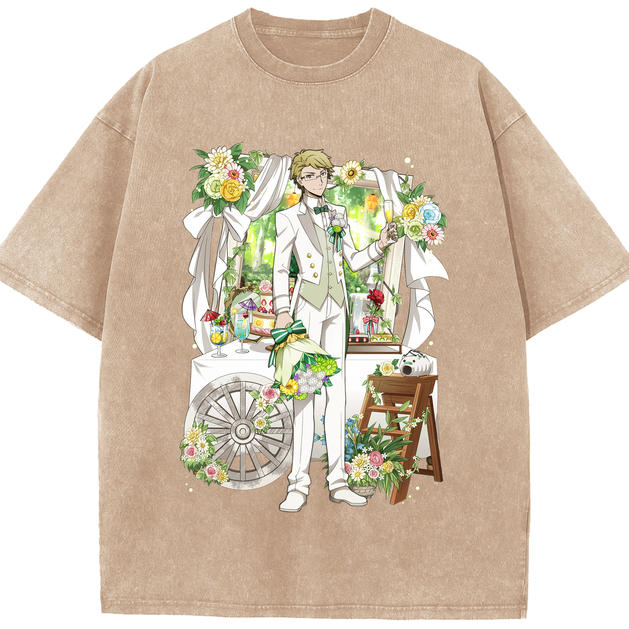（画像用） 文豪ストレイドッグス Bungo Stray Dogs 綿100% ヴィンテージ風 半袖Tシャツ（フロントプリント）