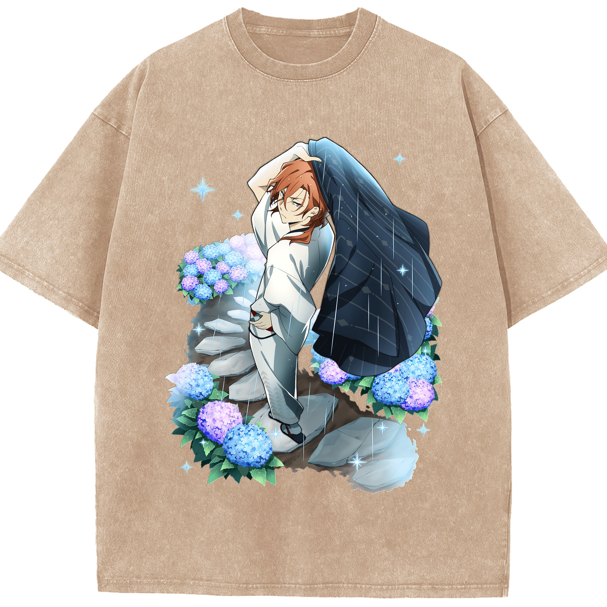 （画像用） 文豪ストレイドッグス Bungo Stray Dogs 綿100% ヴィンテージ風 半袖Tシャツ（フロントプリント）