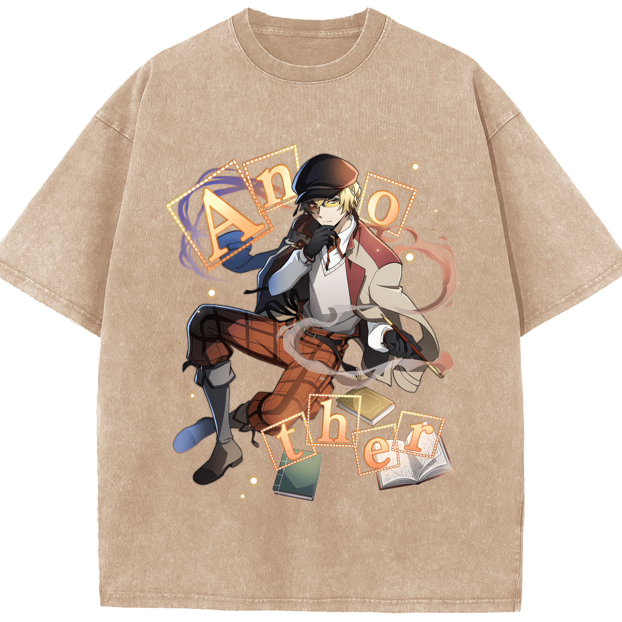（画像用） 文豪ストレイドッグス Bungo Stray Dogs 綿100% ヴィンテージ風 半袖Tシャツ（フロントプリント）