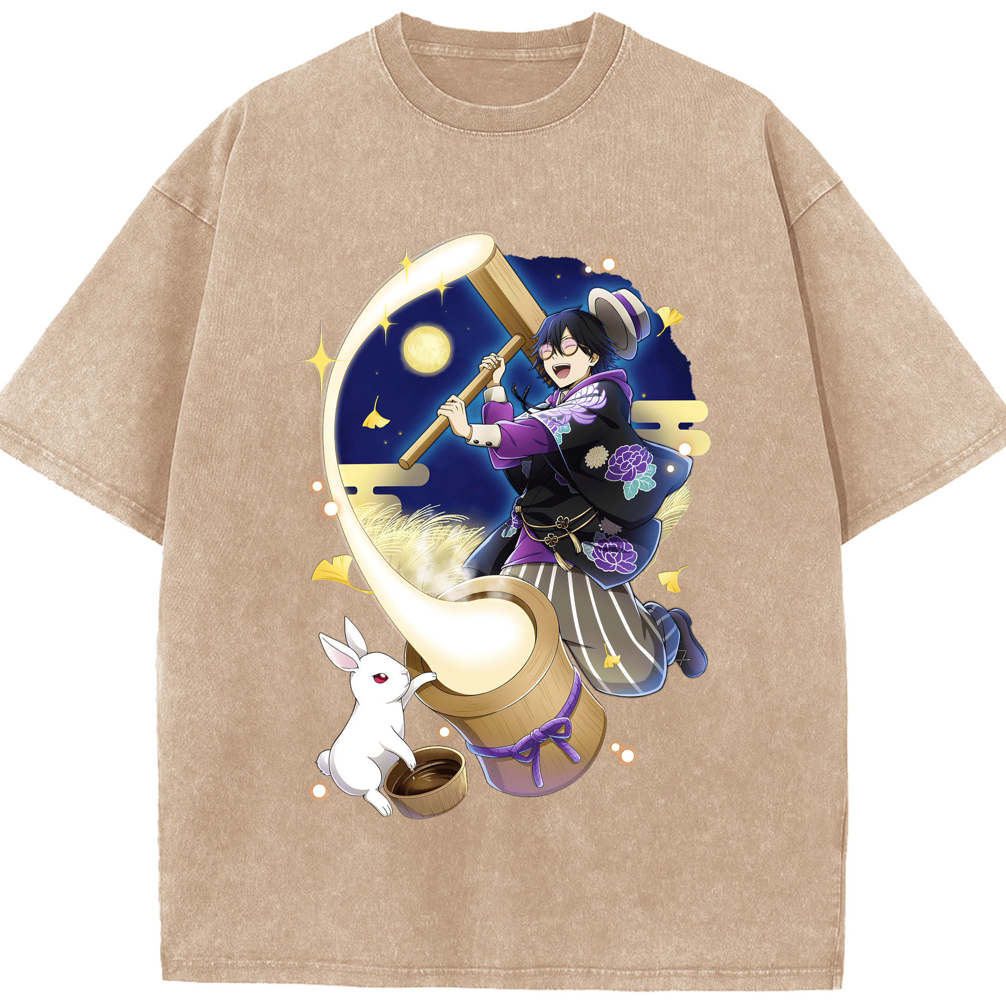 （画像用） 文豪ストレイドッグス Bungo Stray Dogs 綿100% ヴィンテージ風 半袖Tシャツ（フロントプリント）