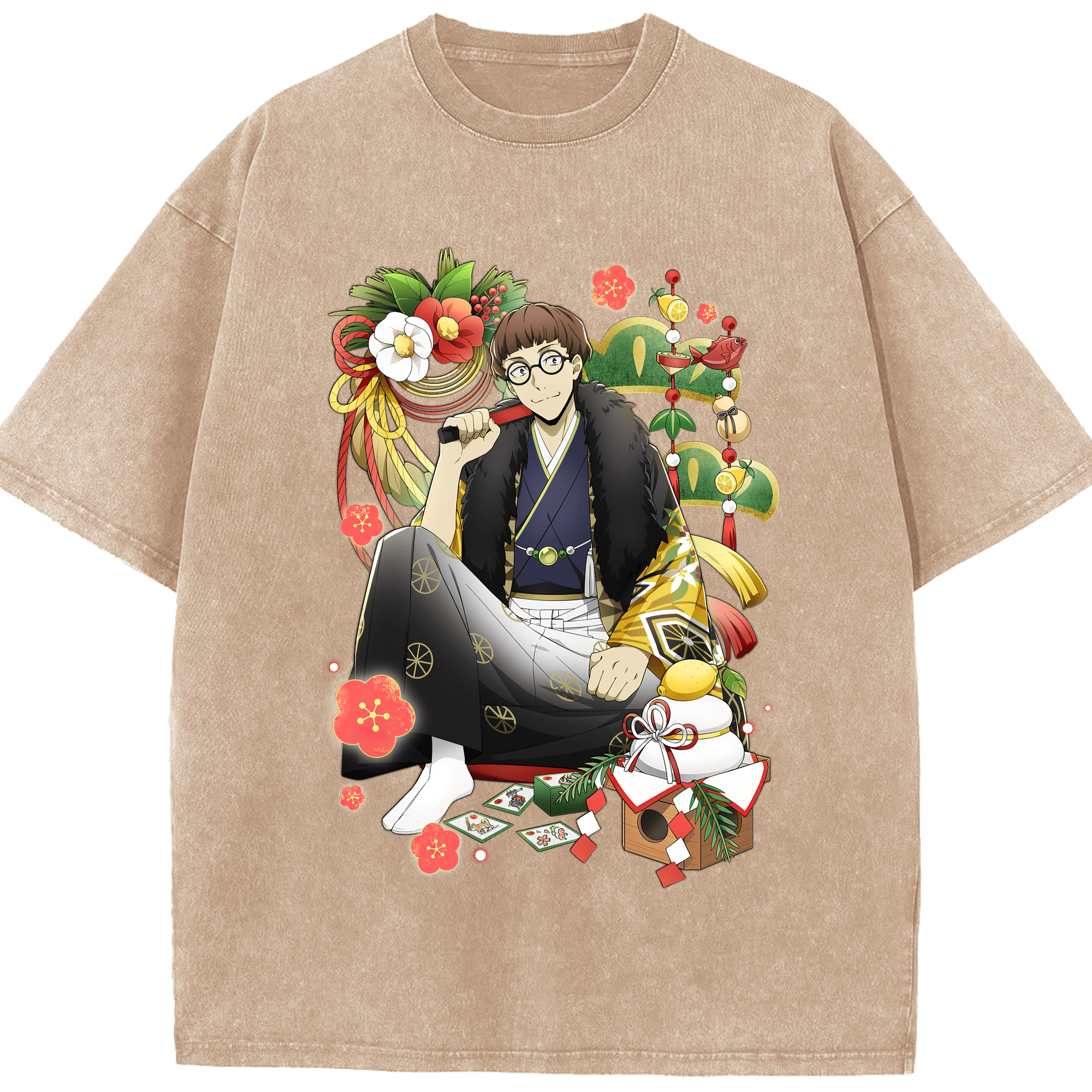 （画像用） 文豪ストレイドッグス Bungo Stray Dogs 綿100% ヴィンテージ風 半袖Tシャツ（フロントプリント）