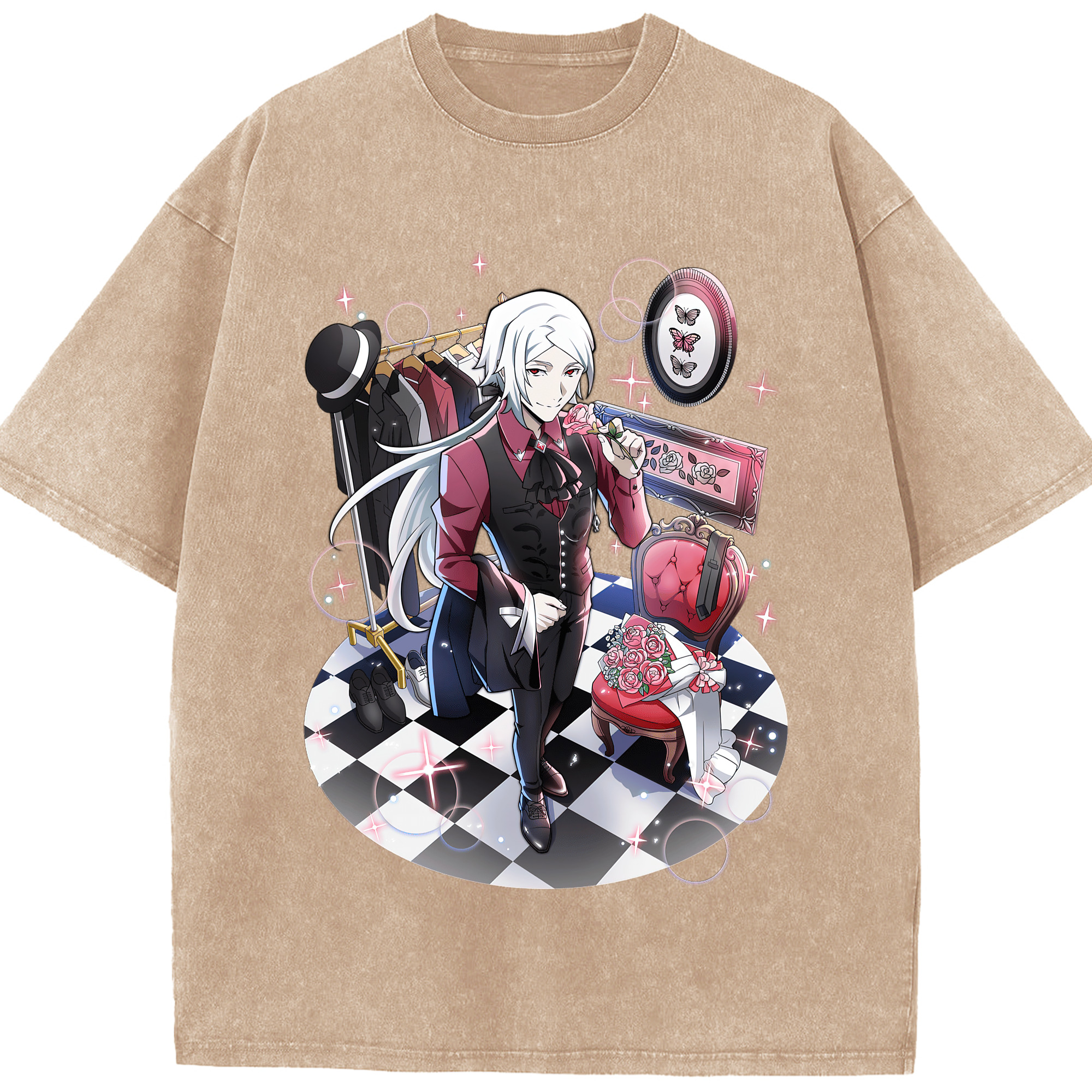 （画像用） 文豪ストレイドッグス Bungo Stray Dogs 綿100% ヴィンテージ風 半袖Tシャツ（フロントプリント）