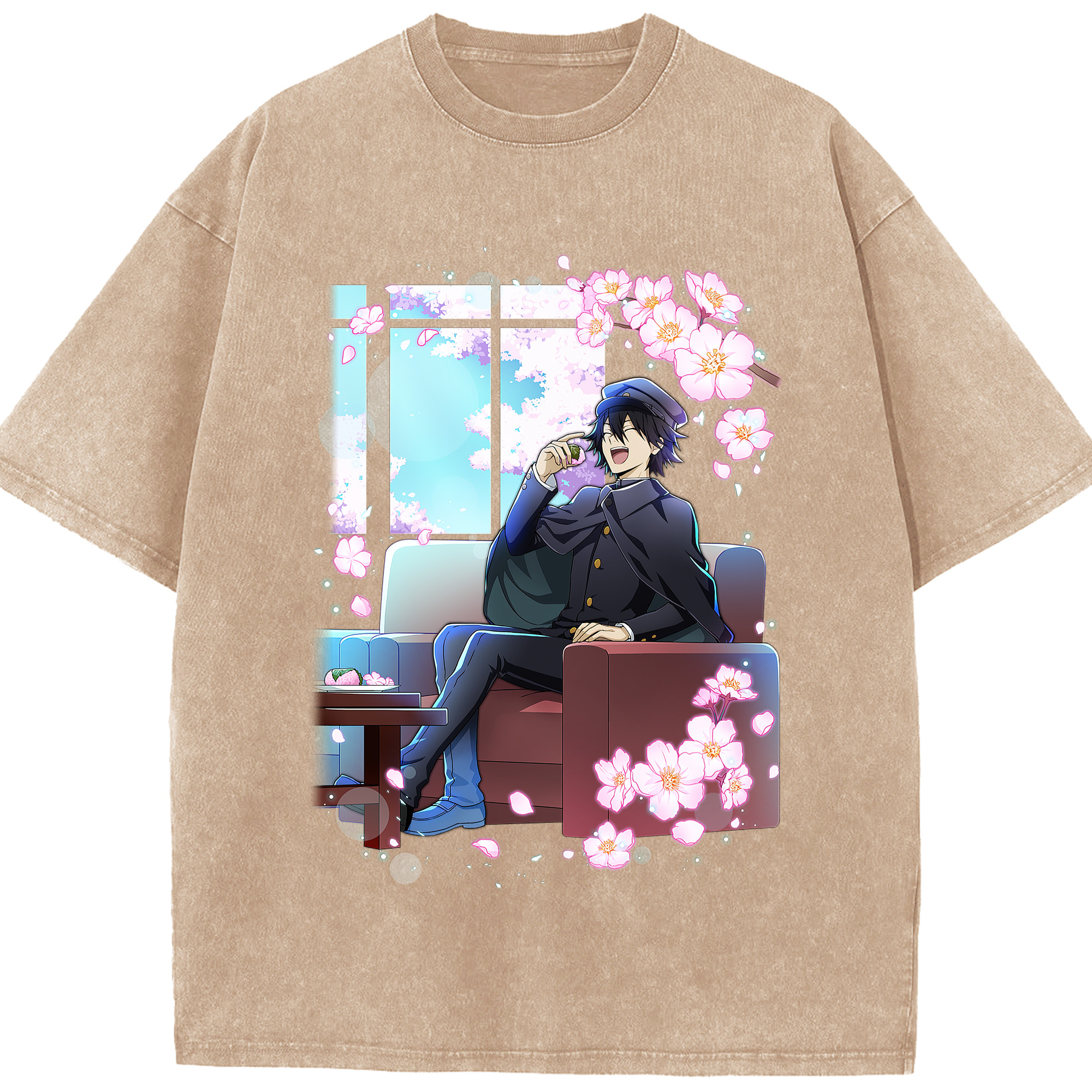 （画像用） 文豪ストレイドッグス Bungo Stray Dogs 綿100% ヴィンテージ風 半袖Tシャツ（フロントプリント）