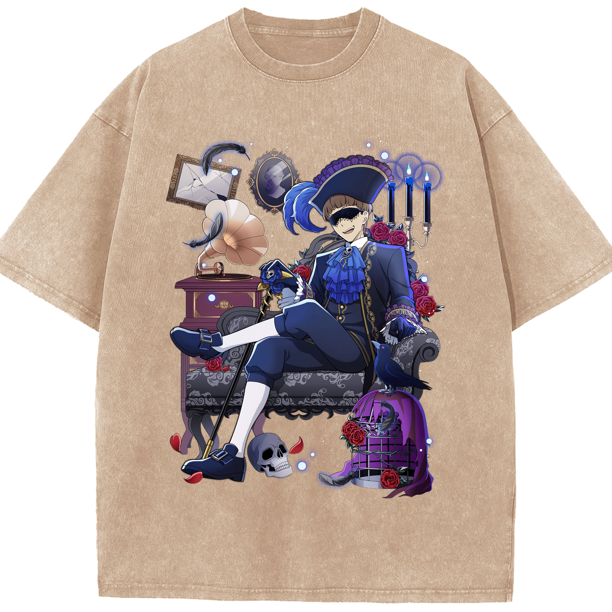 （画像用） 文豪ストレイドッグス Bungo Stray Dogs 綿100% ヴィンテージ風 半袖Tシャツ（フロントプリント）