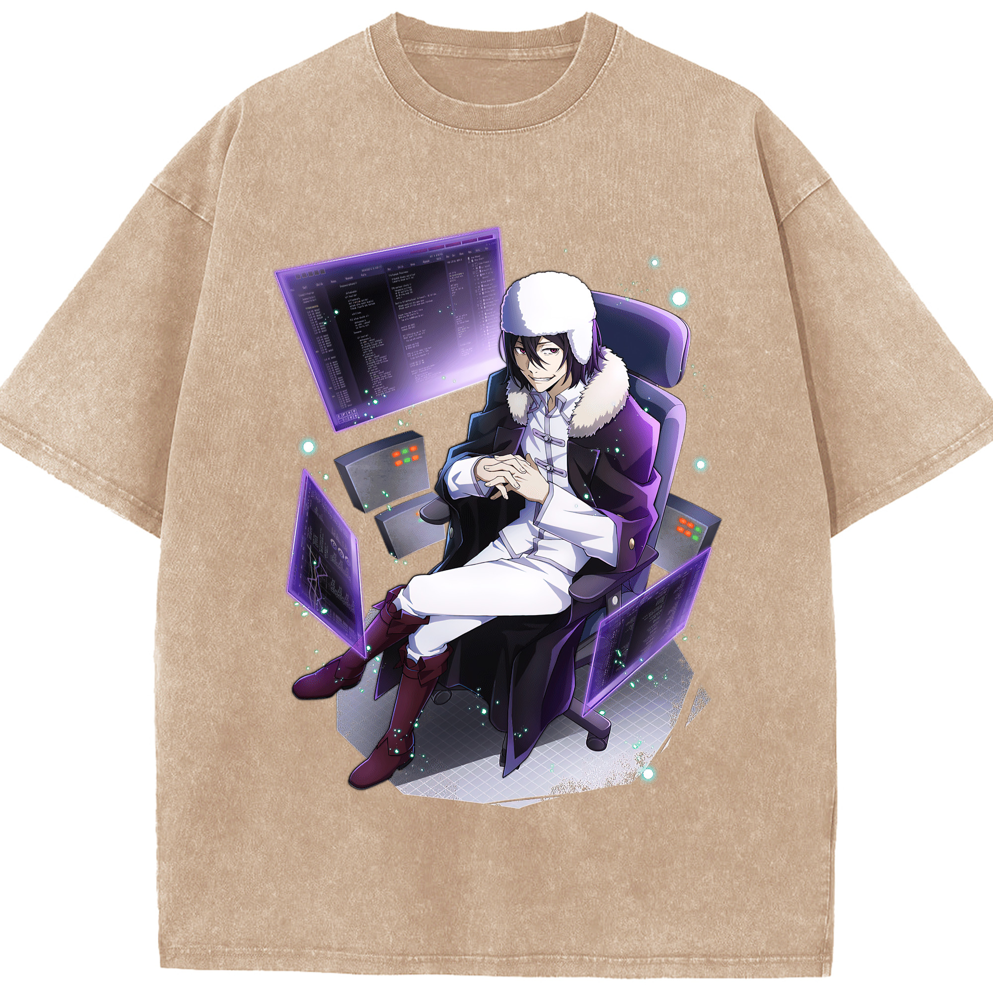 （画像用） 文豪ストレイドッグス Bungo Stray Dogs 綿100% ヴィンテージ風 半袖Tシャツ（フロントプリント）