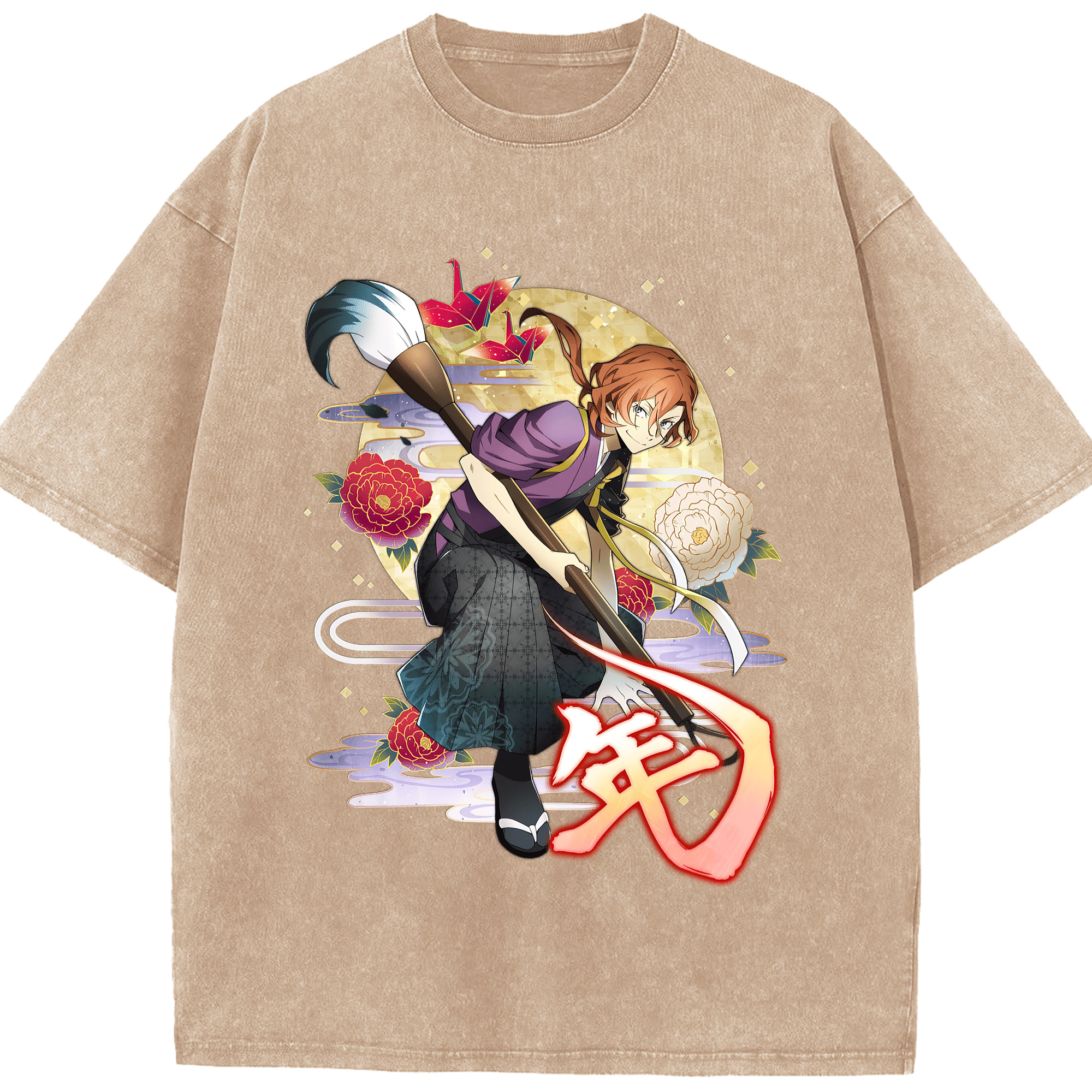 （画像用） 文豪ストレイドッグス Bungo Stray Dogs 綿100% ヴィンテージ風 半袖Tシャツ（フロントプリント）