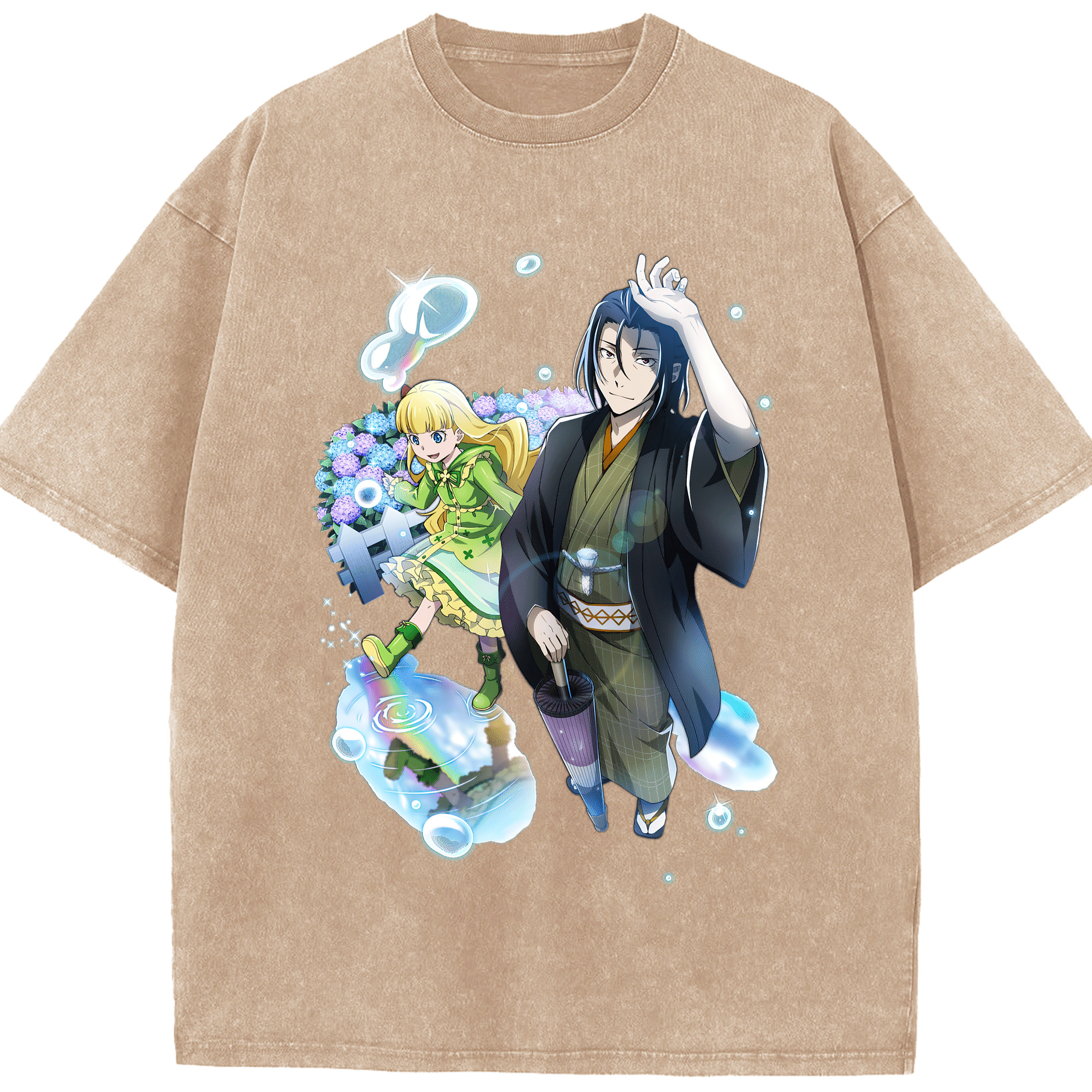 （画像用） 文豪ストレイドッグス Bungo Stray Dogs 綿100% ヴィンテージ風 半袖Tシャツ（フロントプリント）