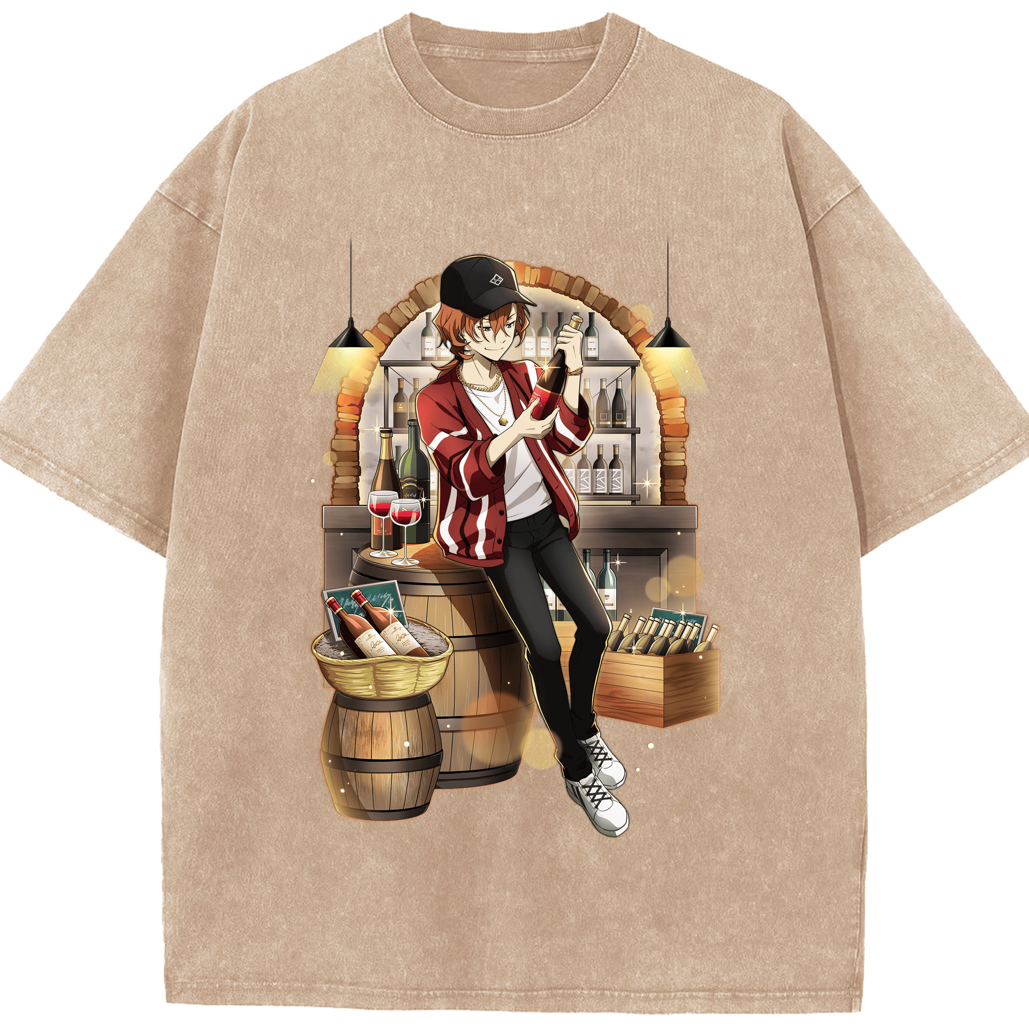 （画像用） 文豪ストレイドッグス Bungo Stray Dogs 綿100% ヴィンテージ風 半袖Tシャツ（フロントプリント）