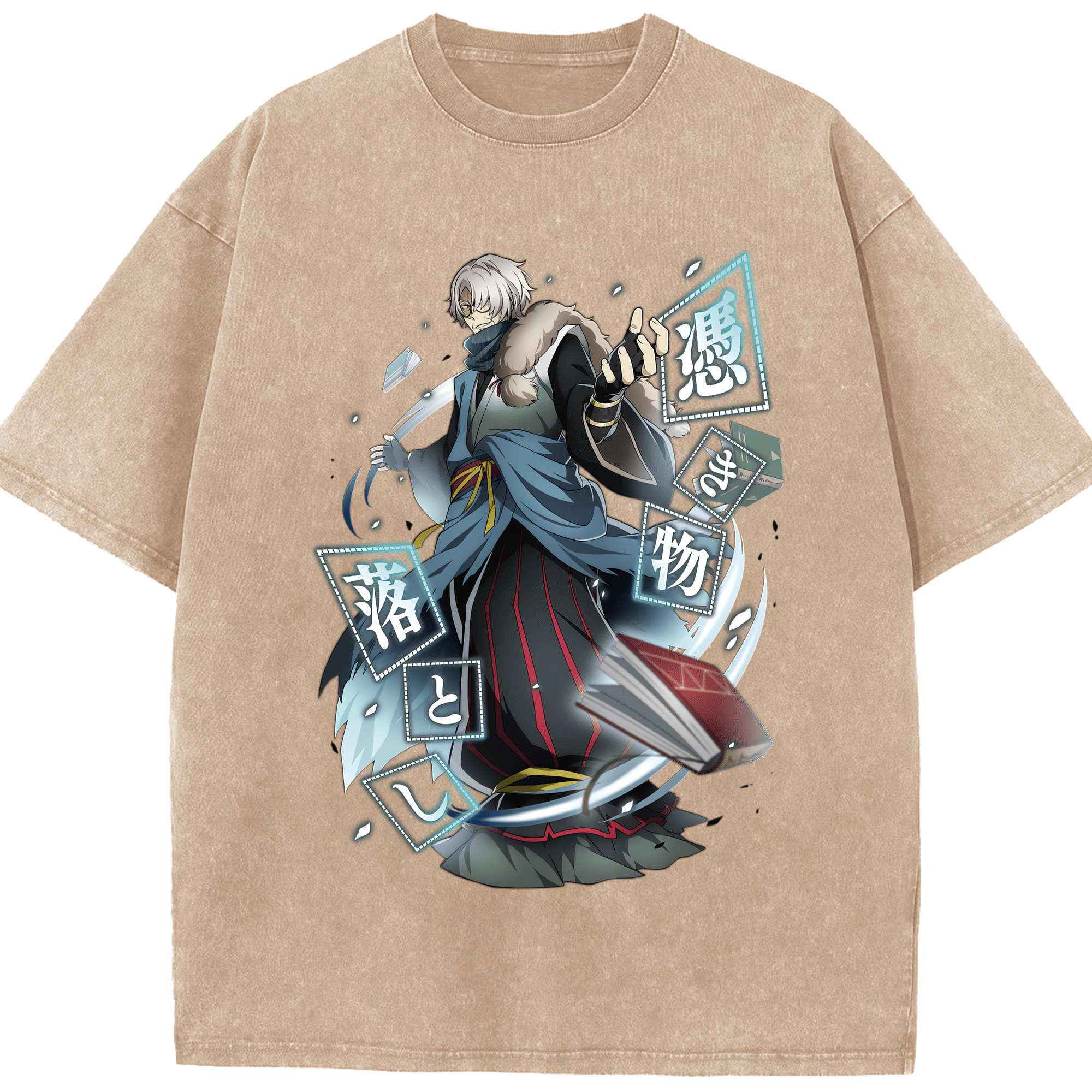 （画像用） 文豪ストレイドッグス Bungo Stray Dogs 綿100% ヴィンテージ風 半袖Tシャツ（フロントプリント）