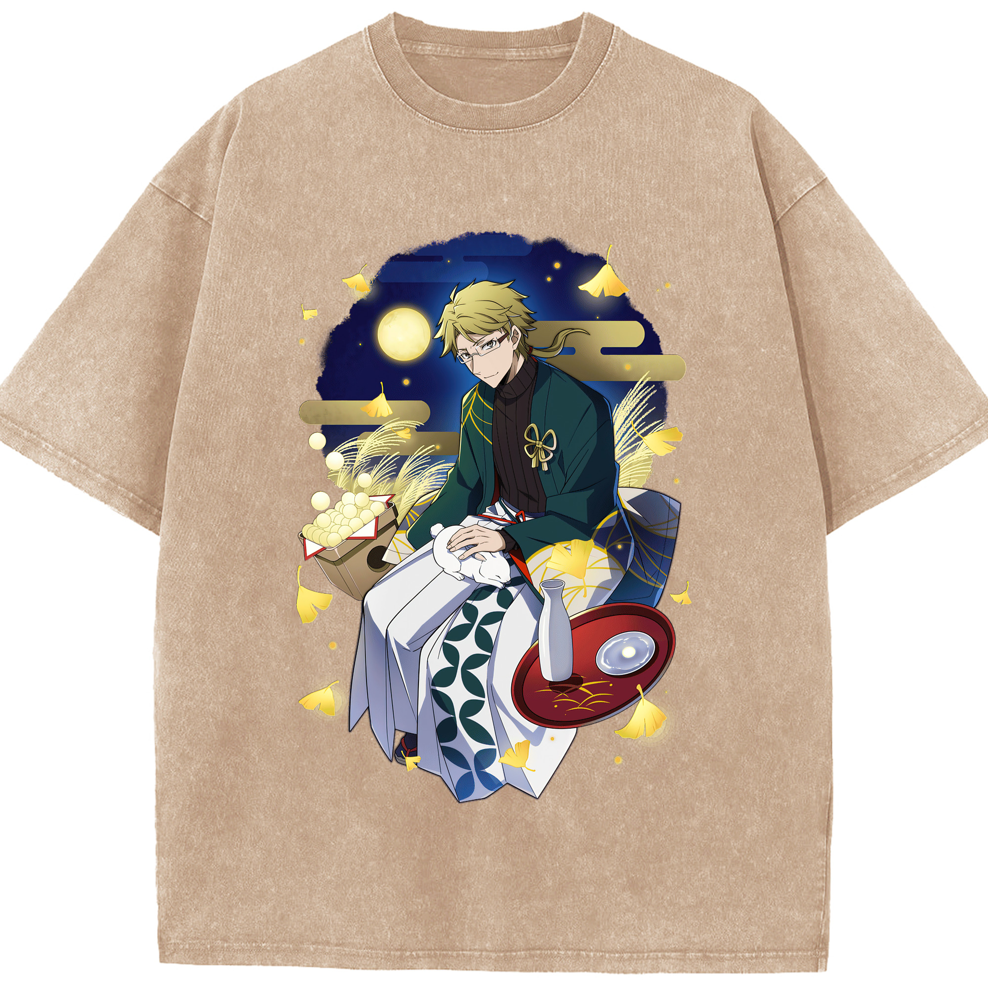 （画像用） 文豪ストレイドッグス Bungo Stray Dogs 綿100% ヴィンテージ風 半袖Tシャツ（フロントプリント）
